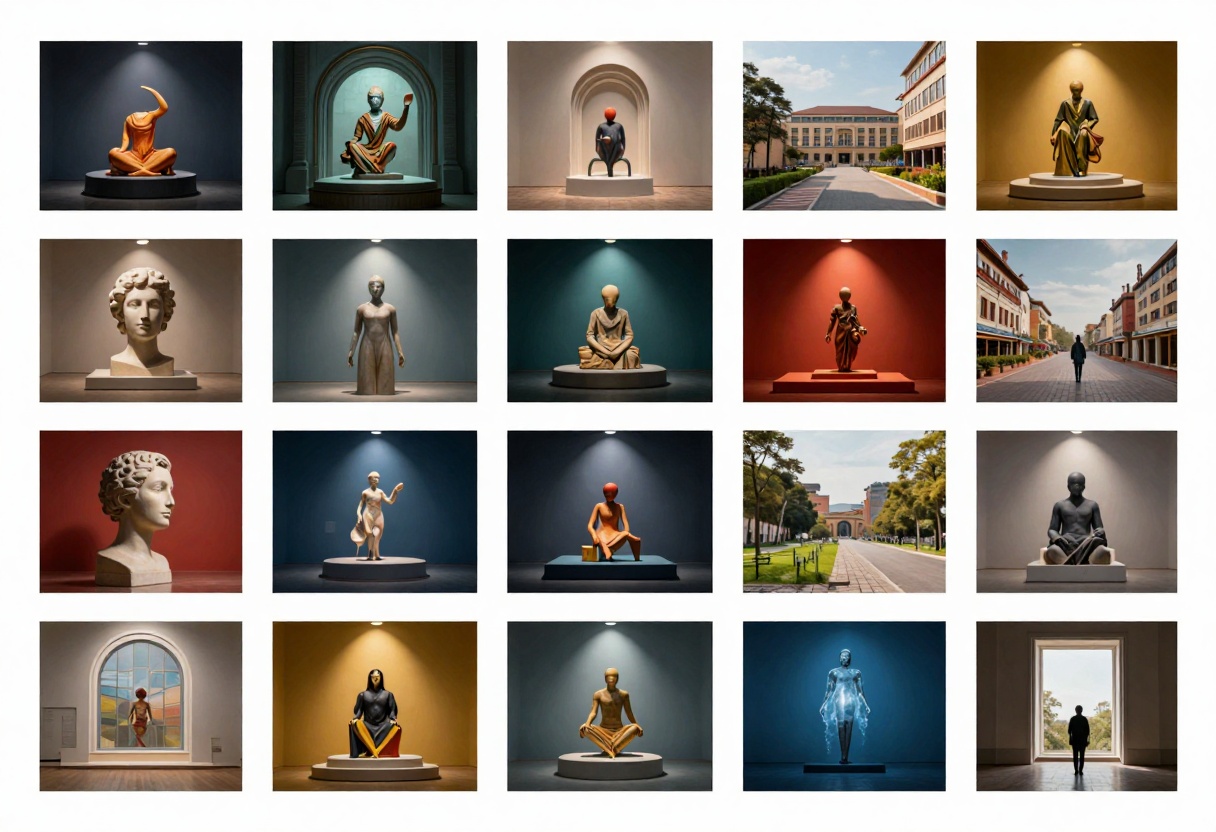 Diverse AI artwork portfolio