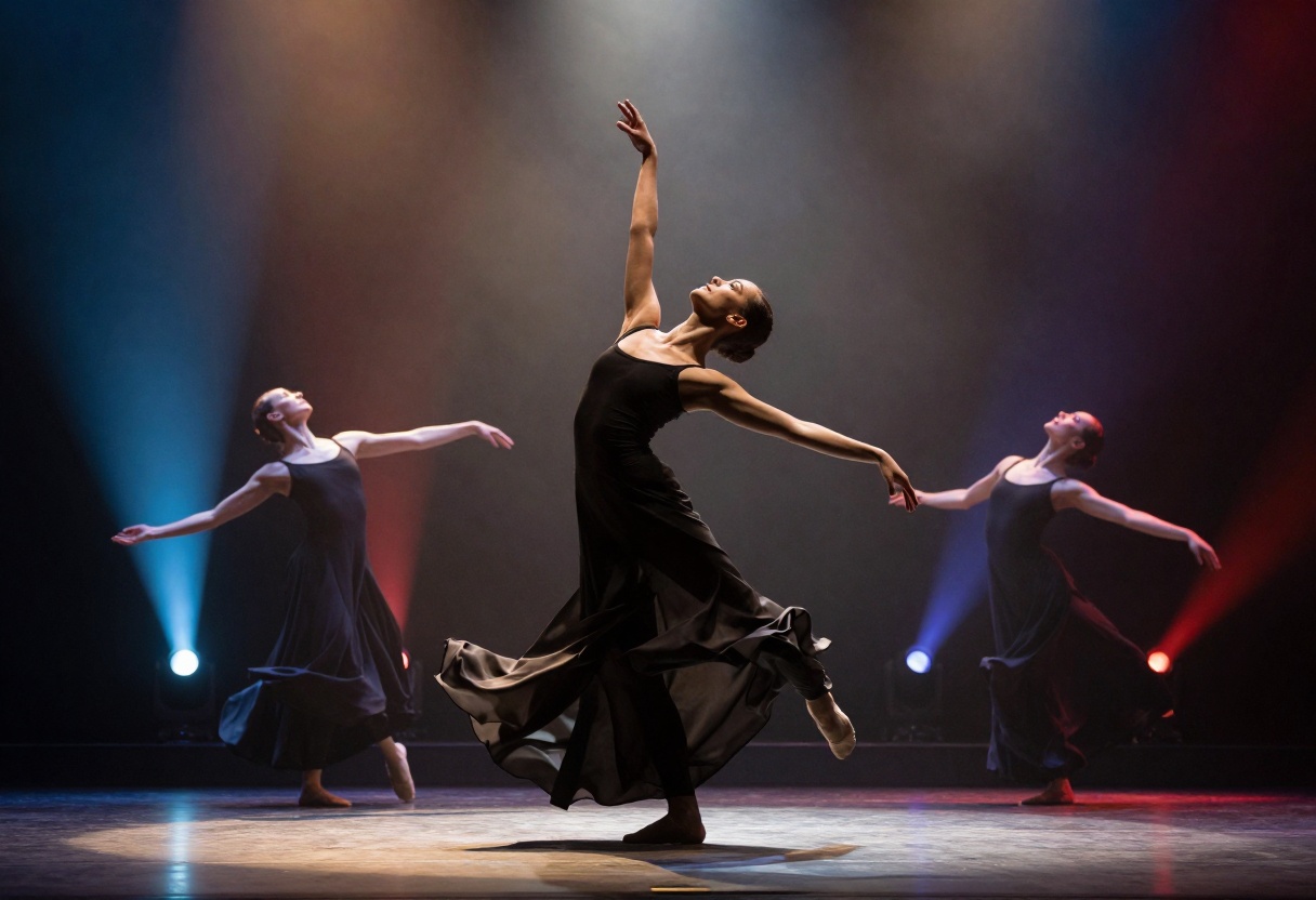 Contemporary dance photography showing artistic movement and dramatic lighting