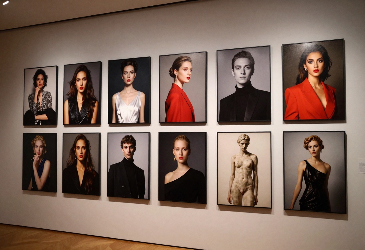 Gallery of AI-generated artistic portraits