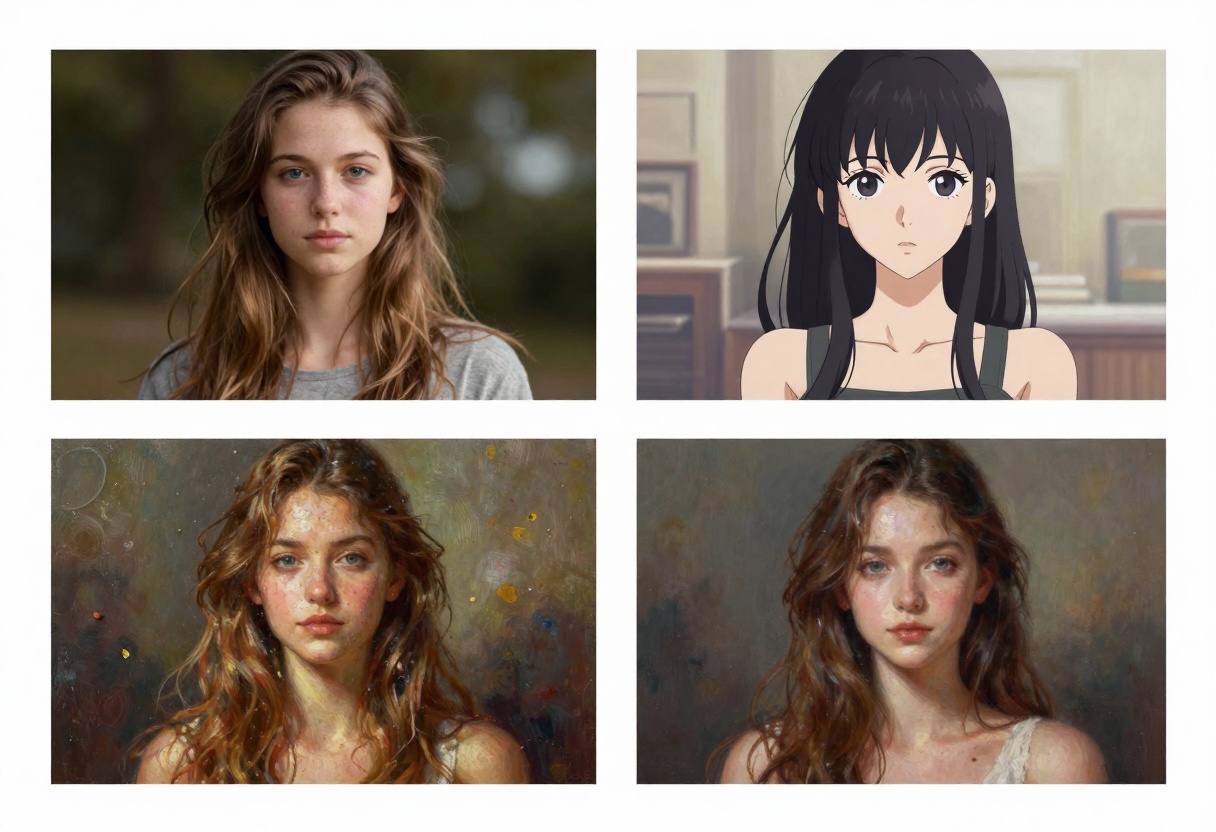 Comparison of different artistic styles