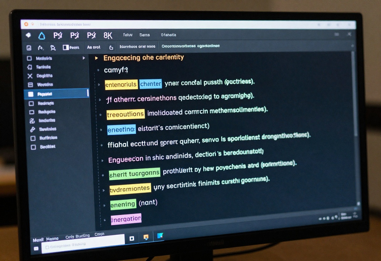 Prompt engineering examples on screen