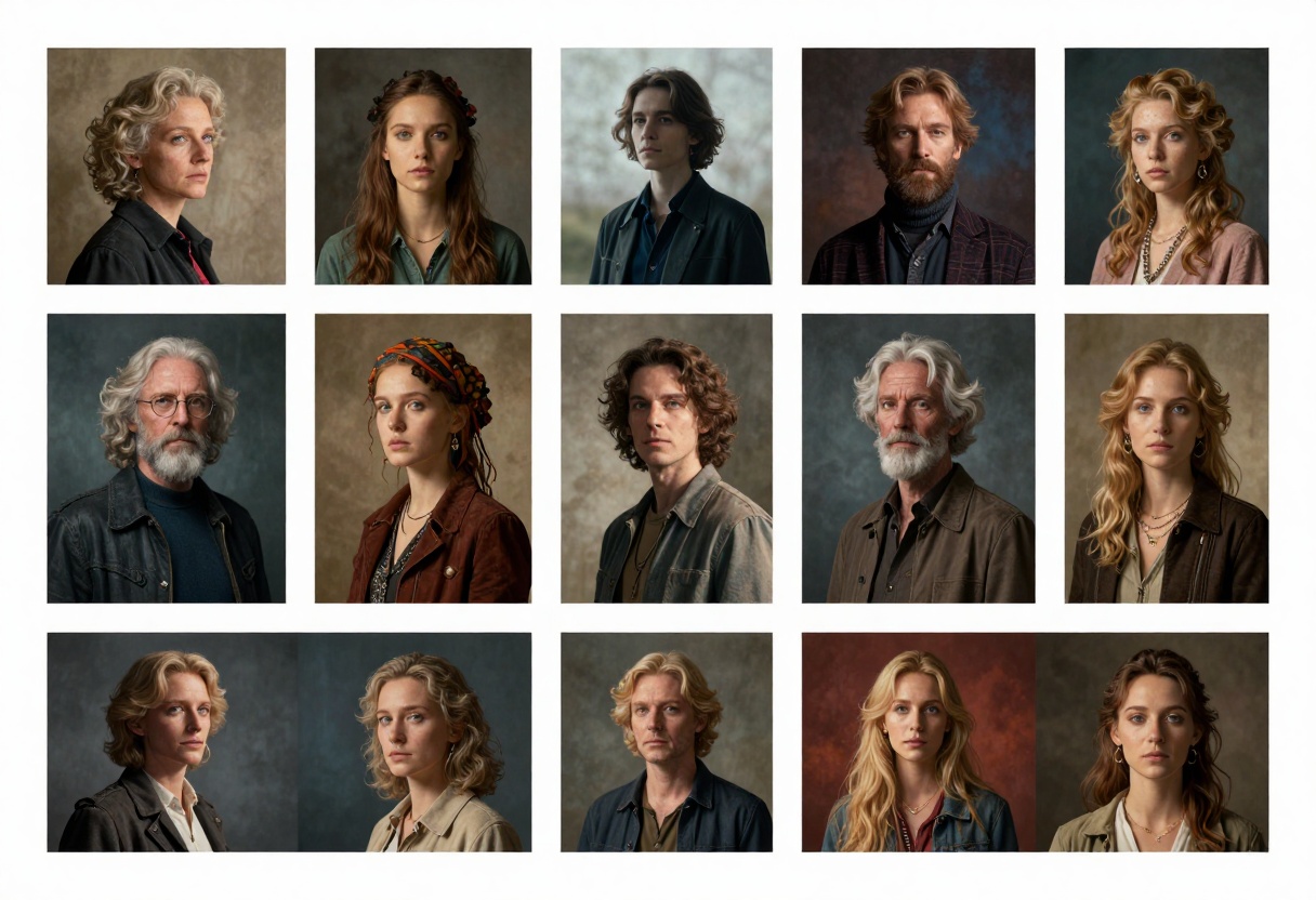 Collection of artistic AI-generated images