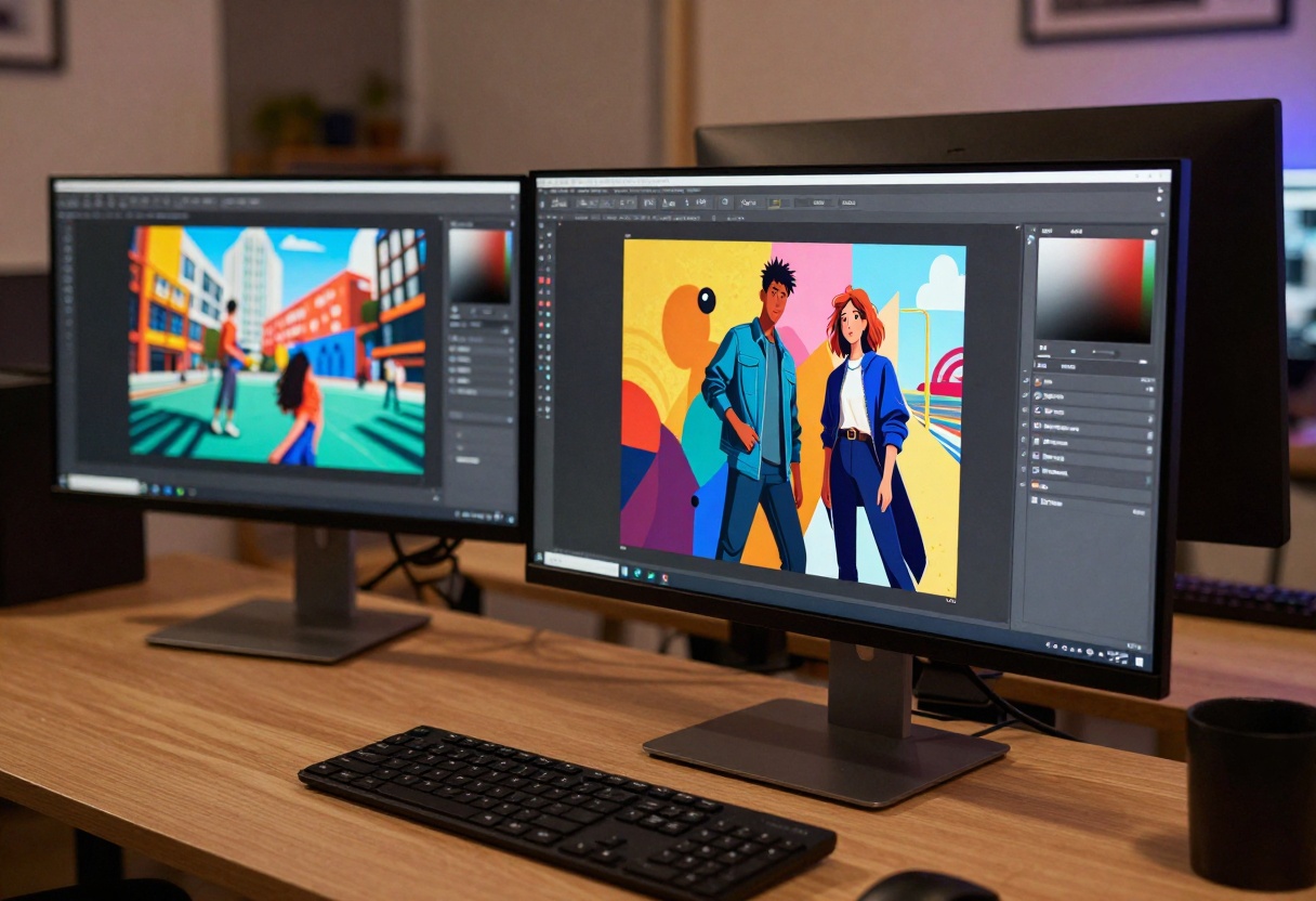 Modern AI interface for creative workflow
