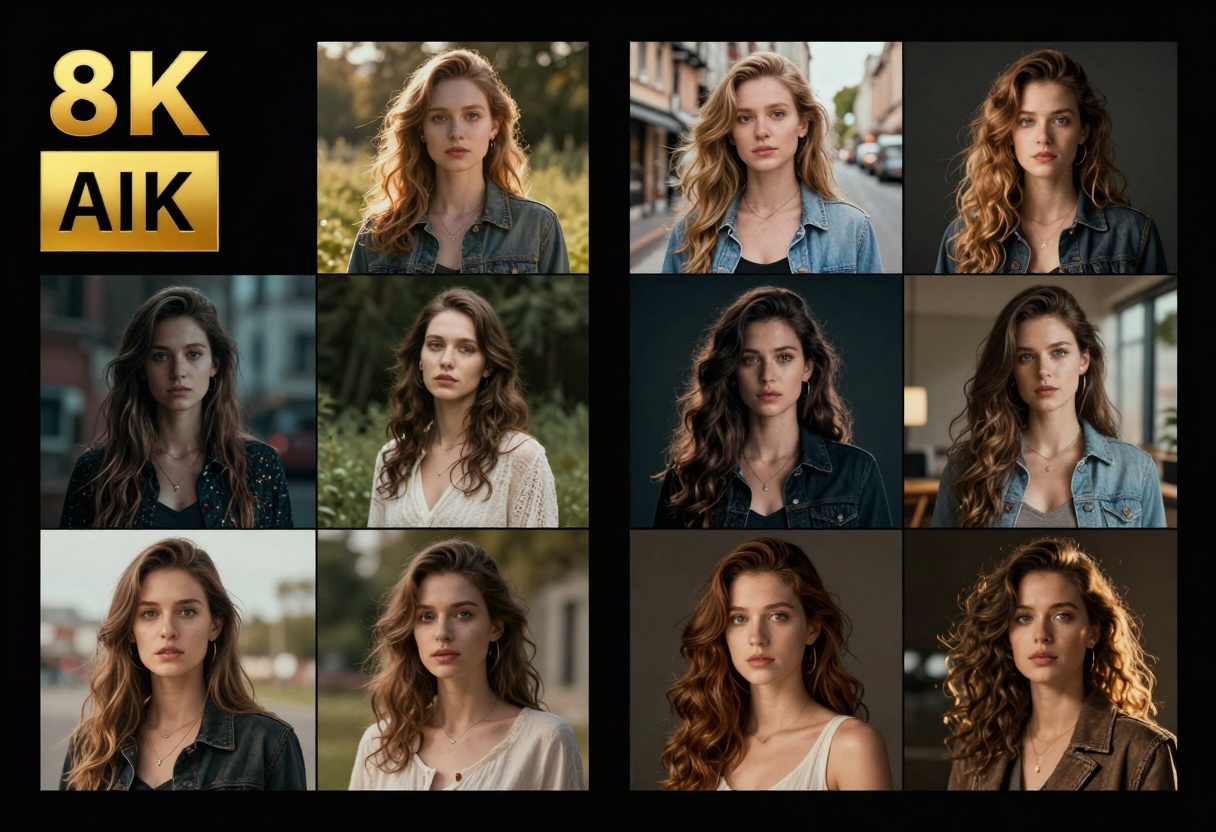 Side by side comparison of AI generated image quality levels