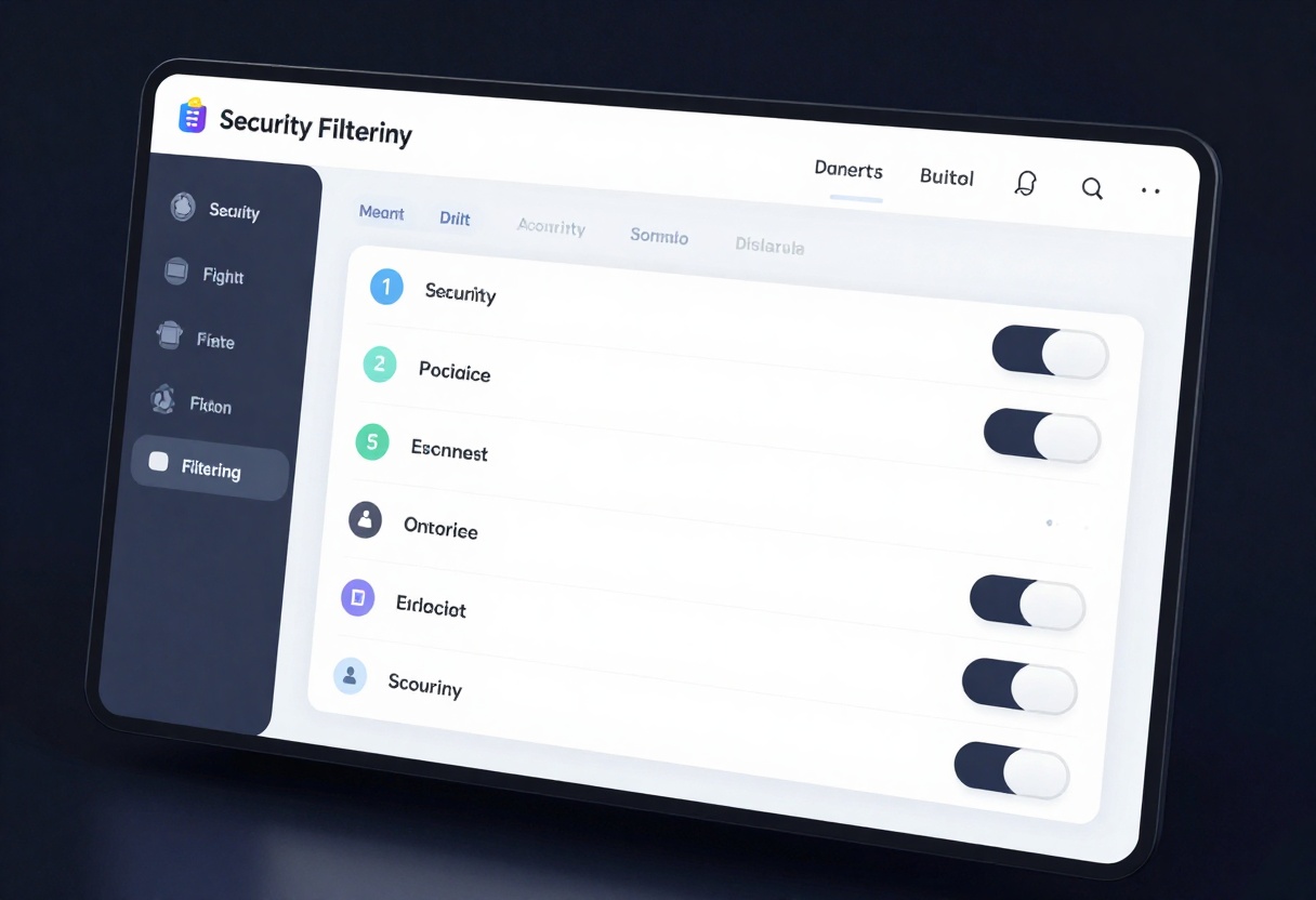 Safety and content filtering interface controls