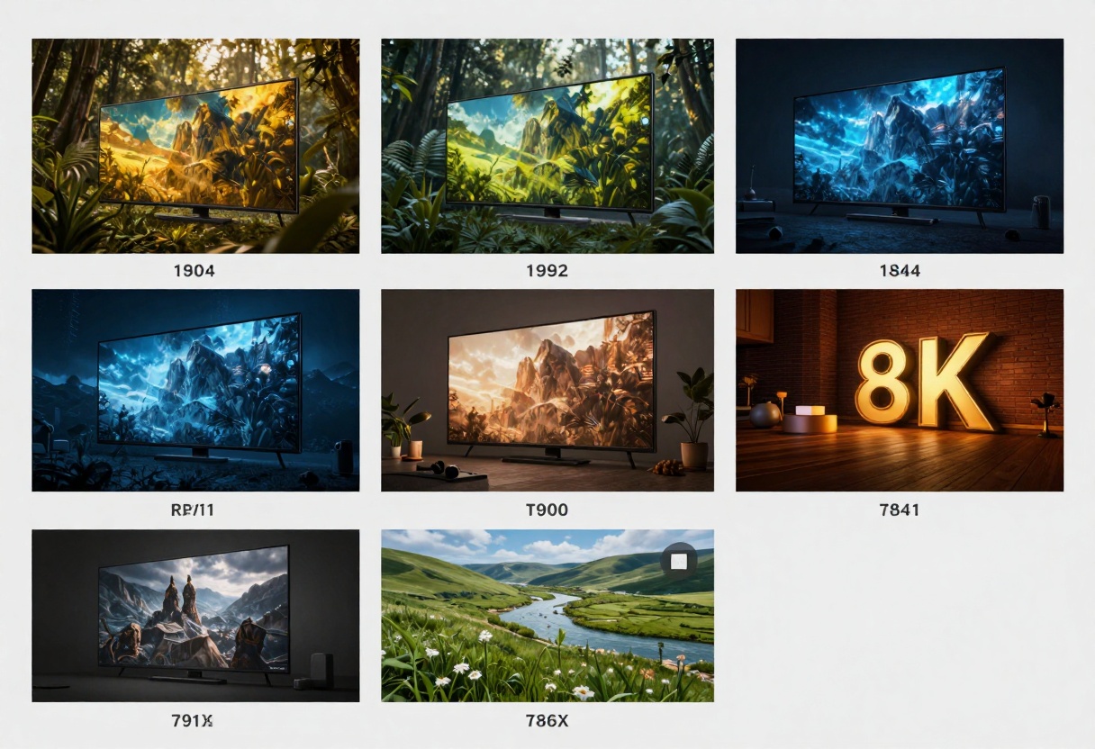 Visual representation of different resolution options