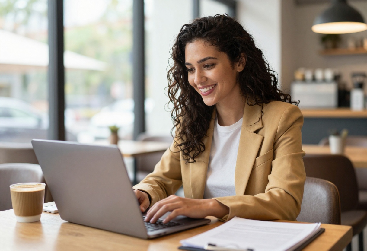 Creative professional using AI for writing