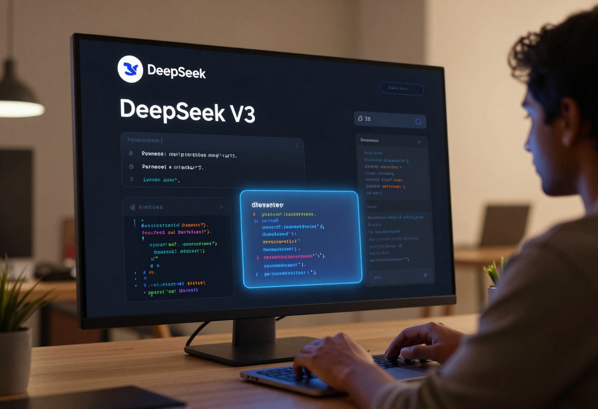 DeepSeek interface showing text generation in progress