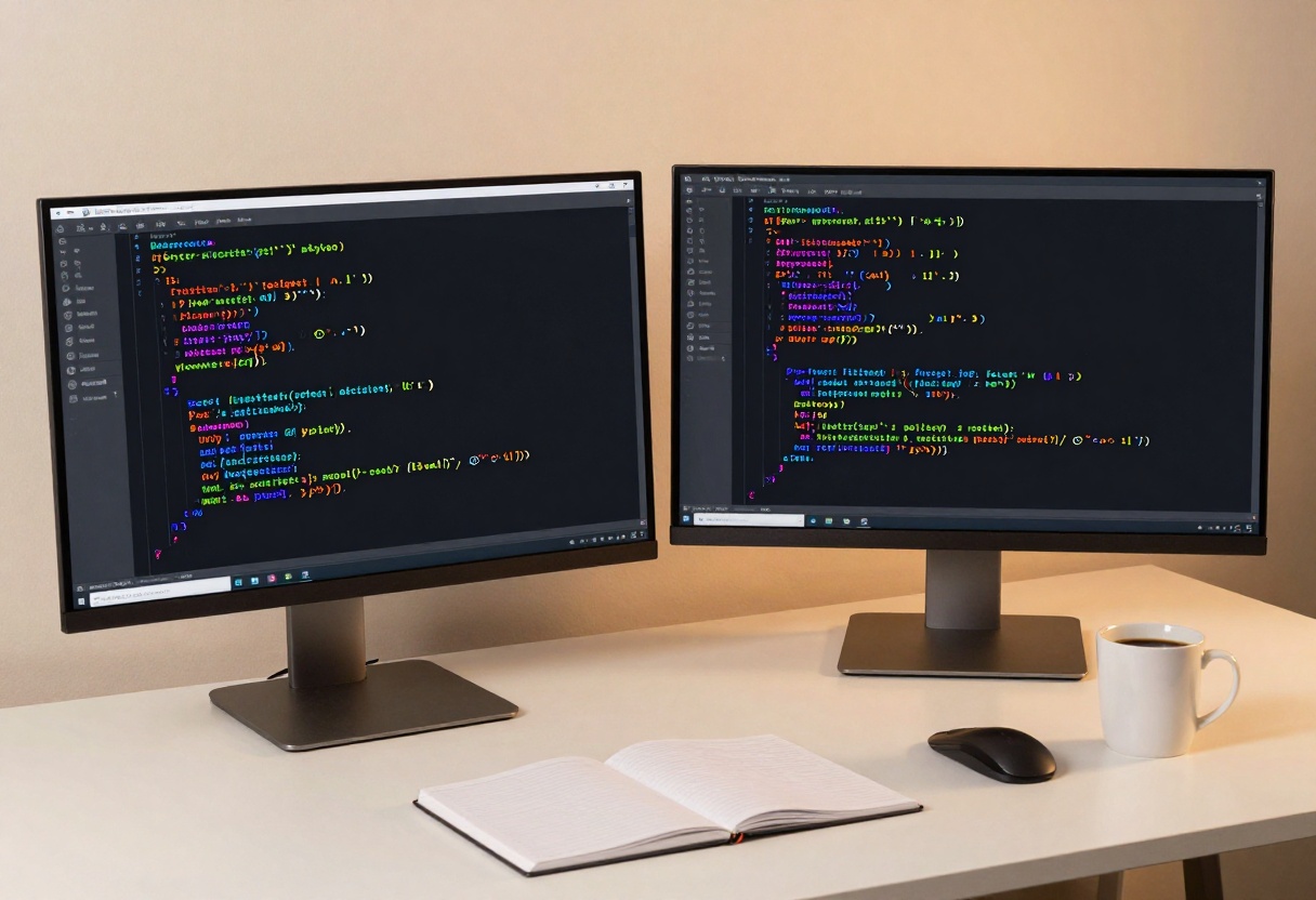 Side-by-side code examples from both models