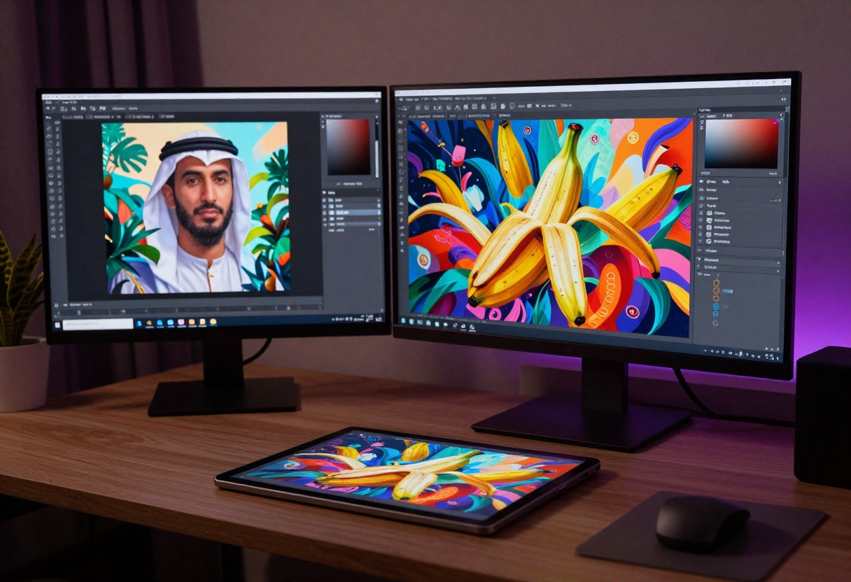 AI-generated artwork workspace