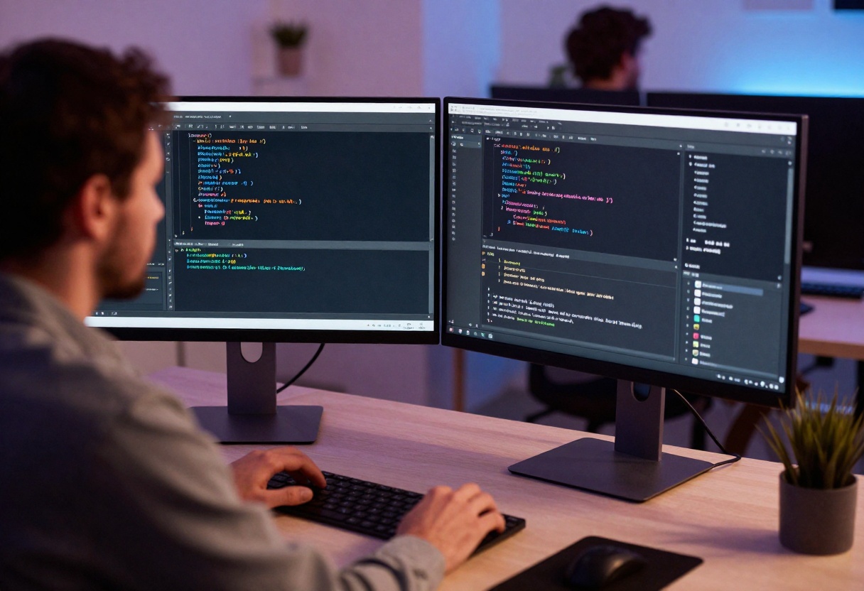 Developer implementing AI models