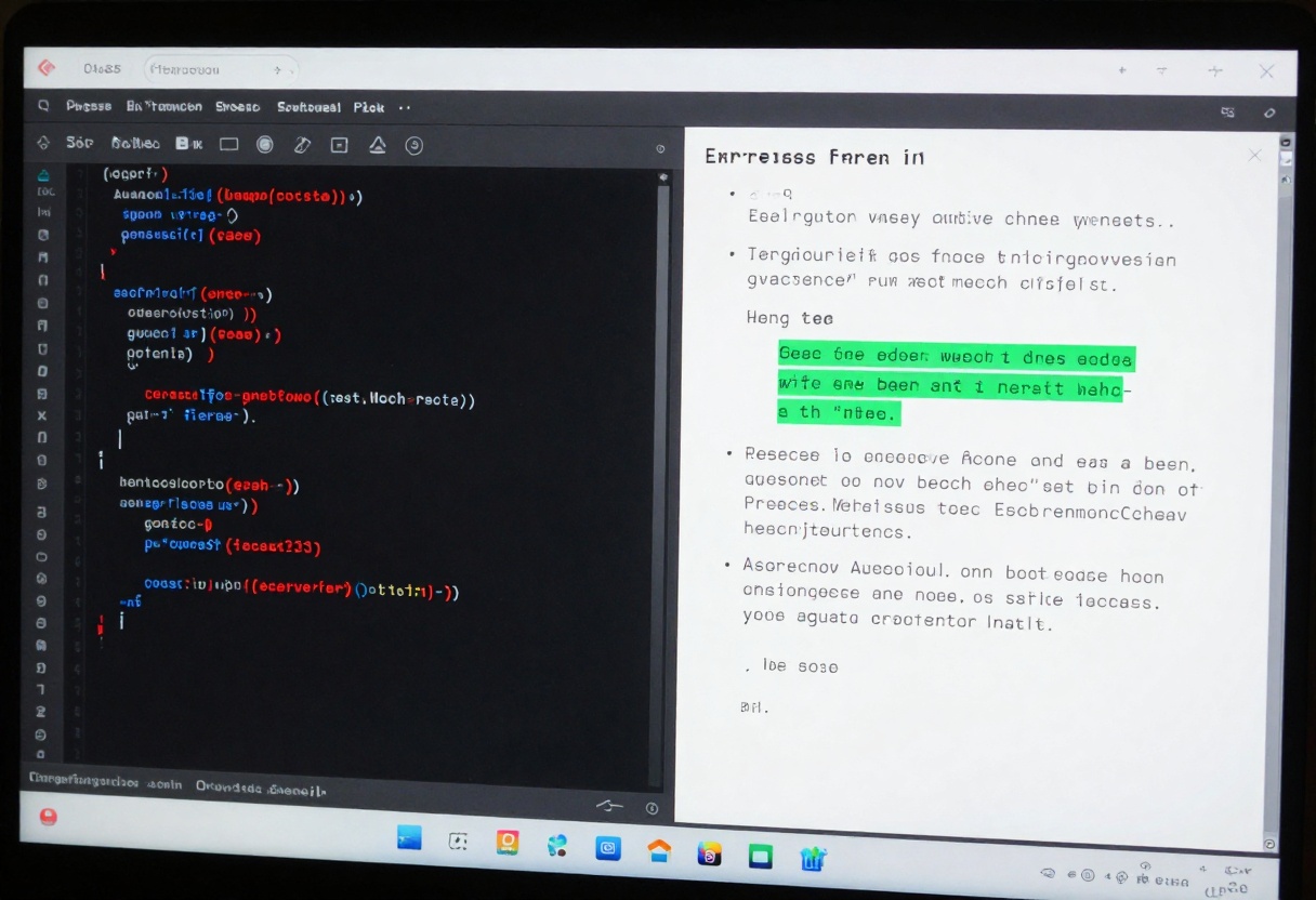 AI analyzing code errors and suggesting fixes