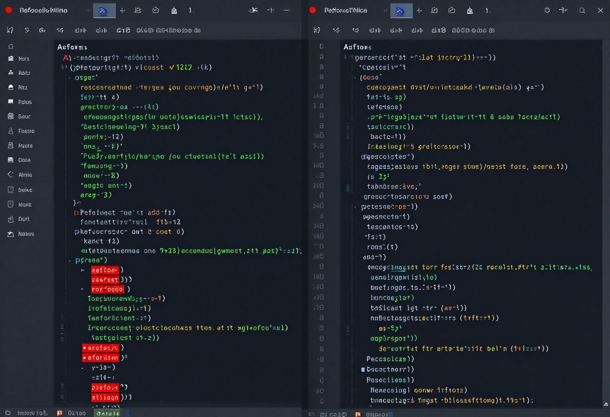 Before and after code refactoring comparison