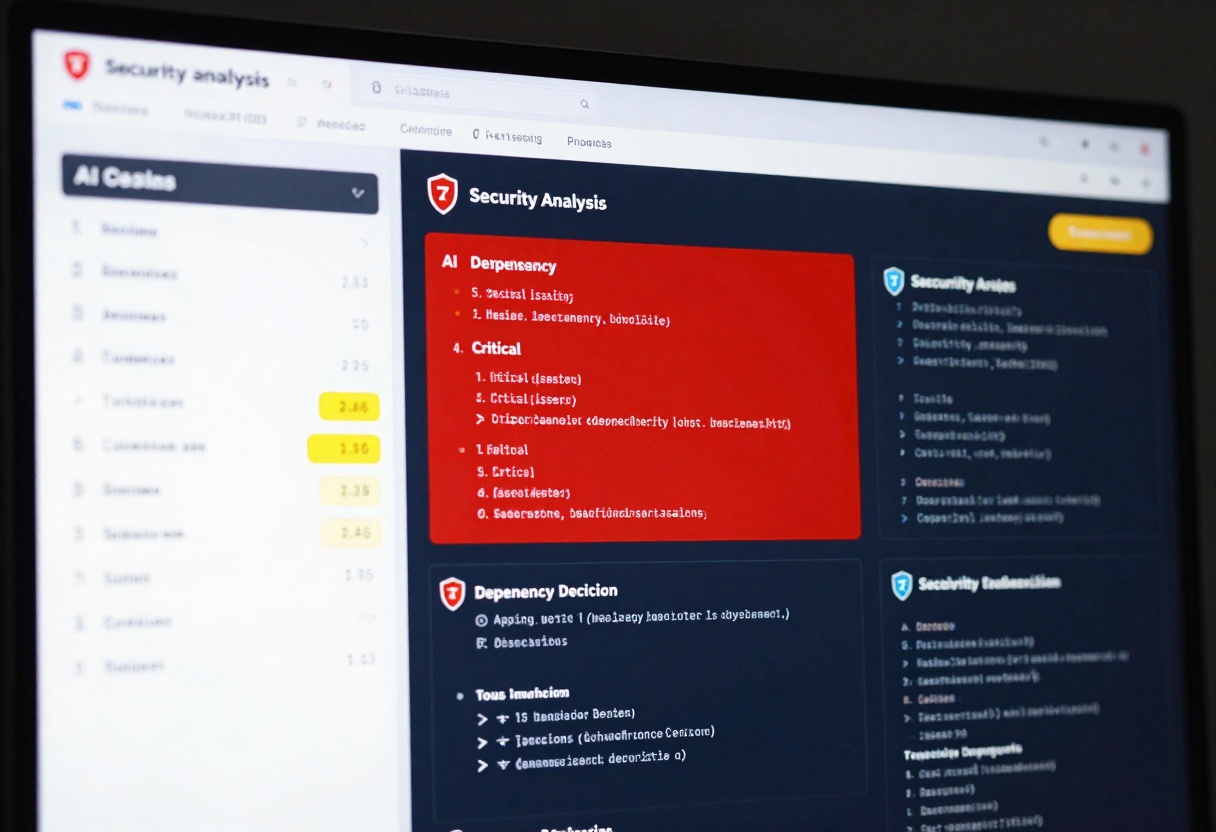 Security vulnerability scanner showing detected issues
