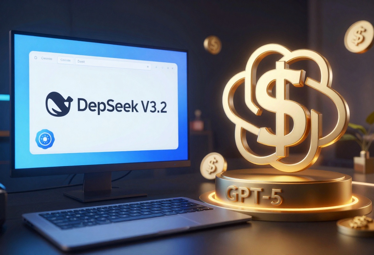Cost comparison showing free DeepSeek V3.2 versus paid GPT-5
