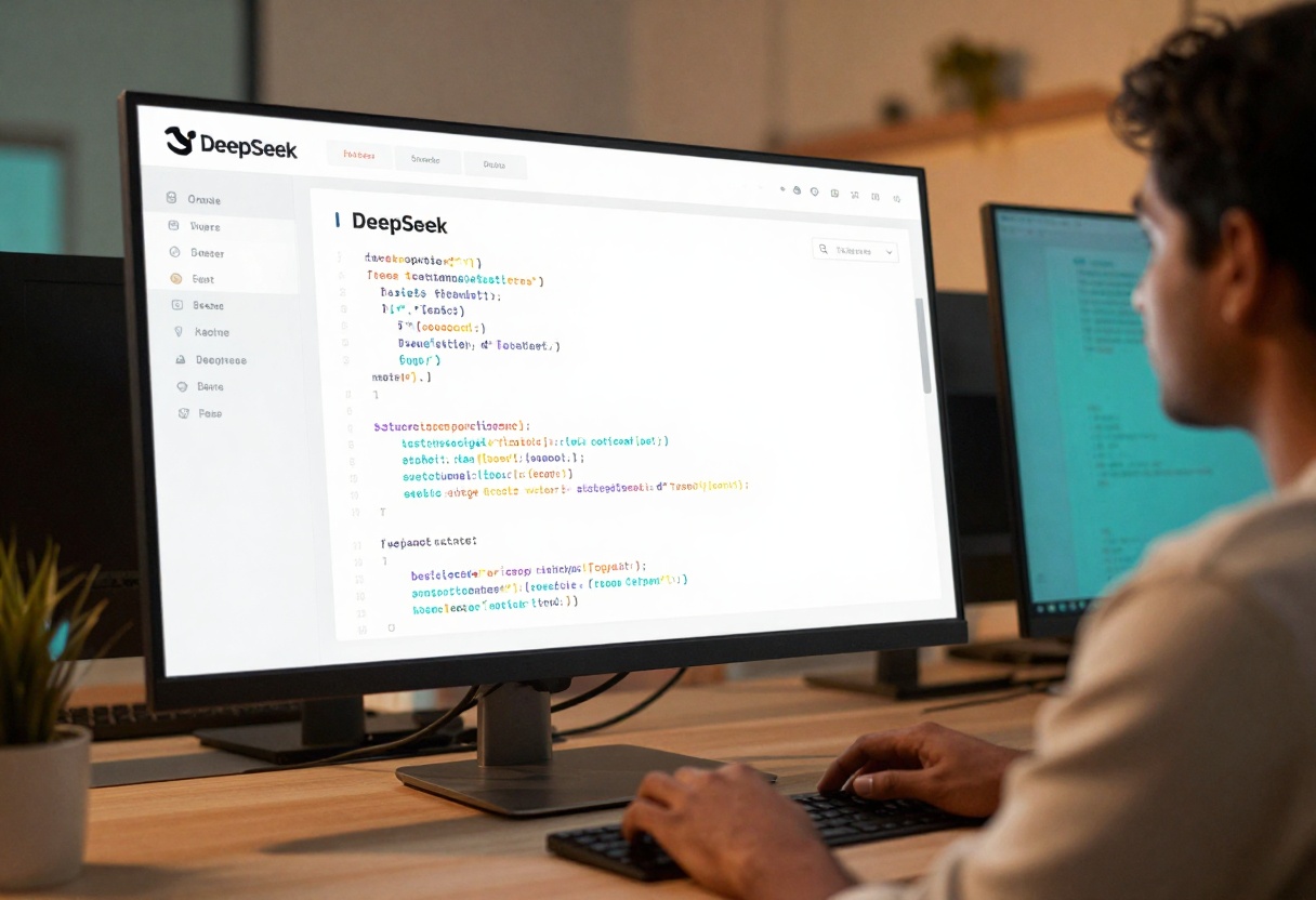 DeepSeek interface generating code responses