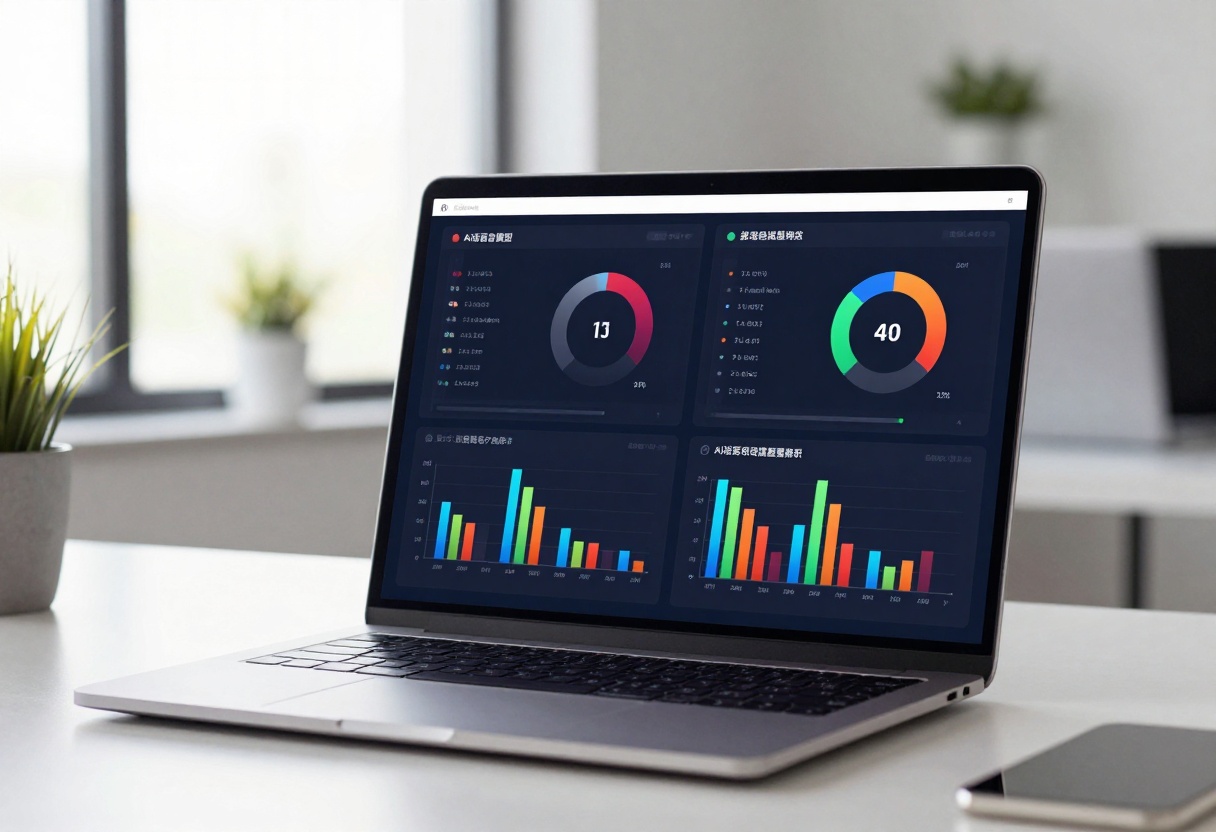 Performance comparison dashboard showing AI model metrics