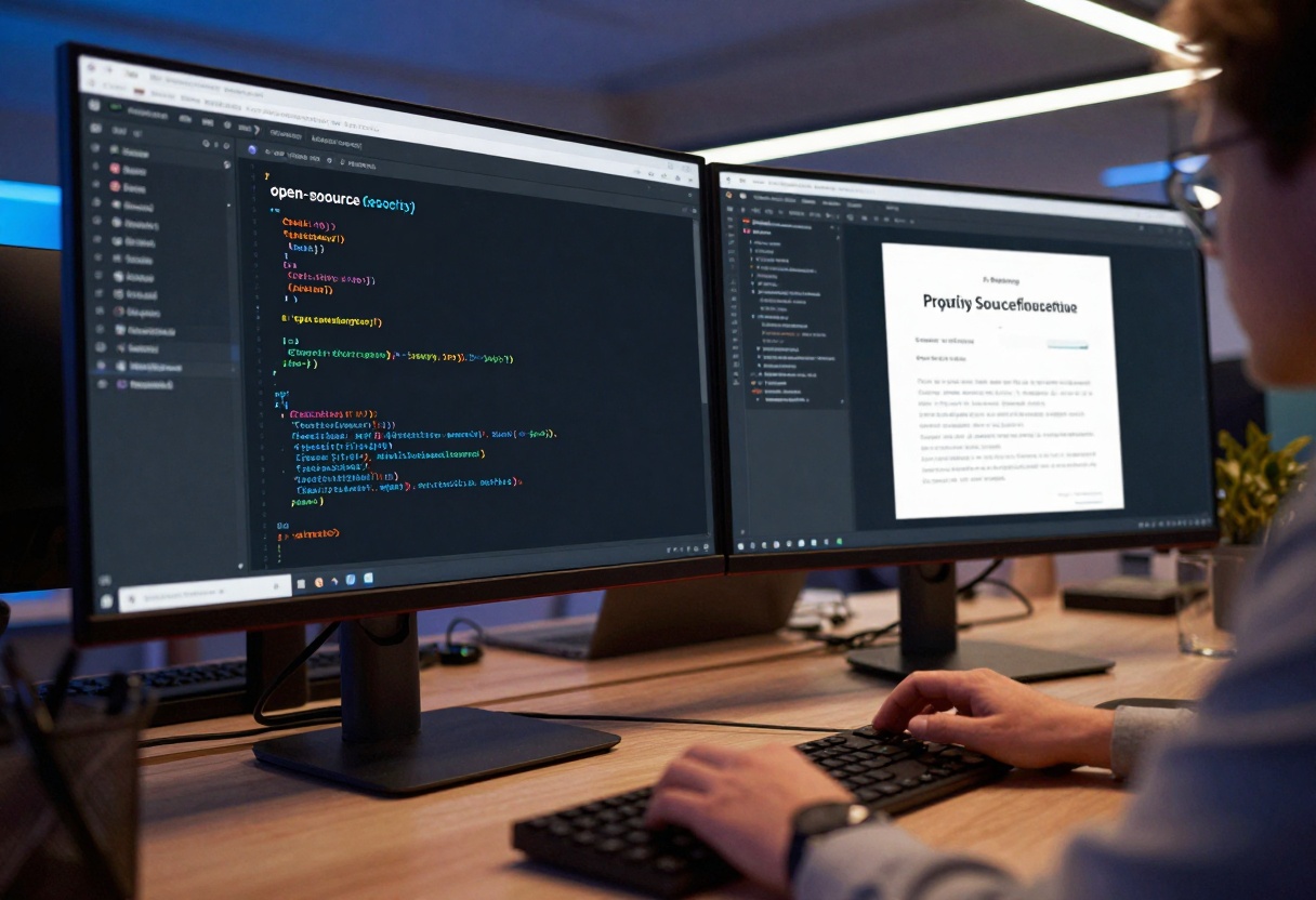 Open-source code repository and proprietary software license comparison