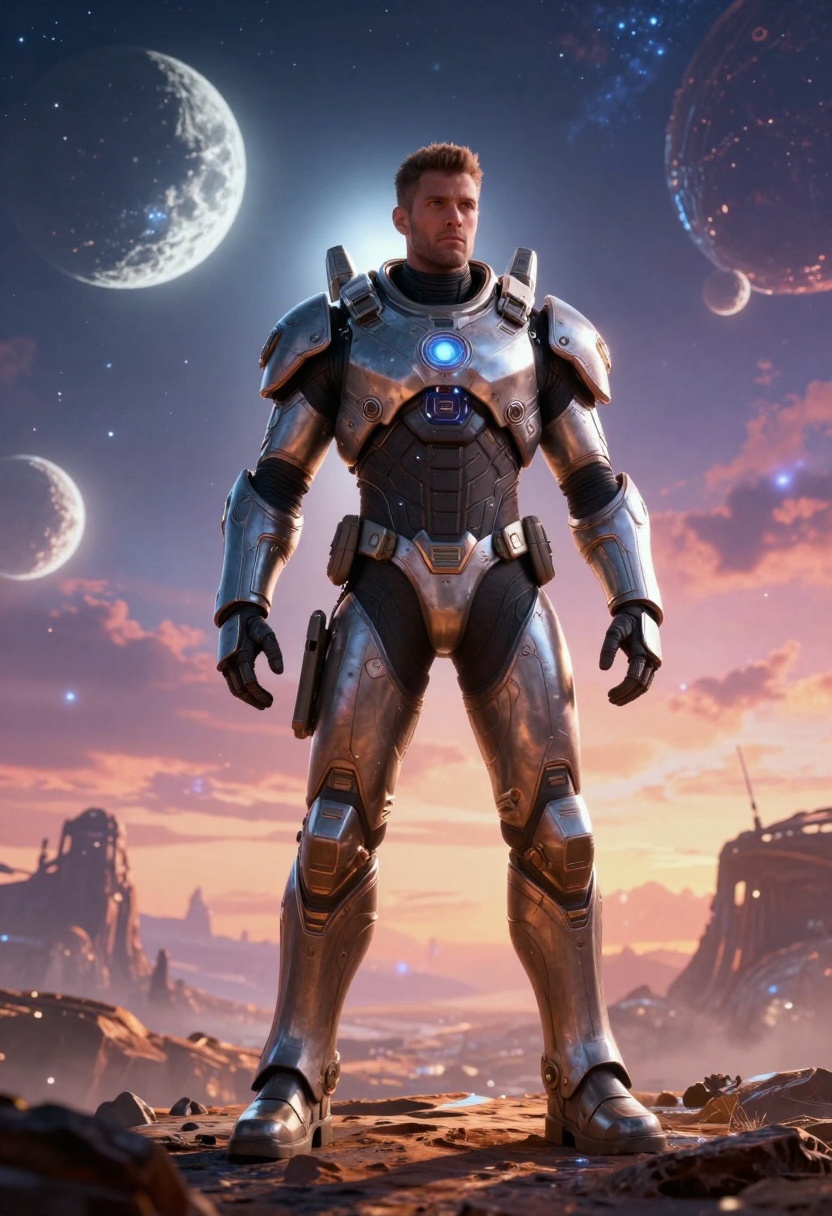 Sci-fi character concept art