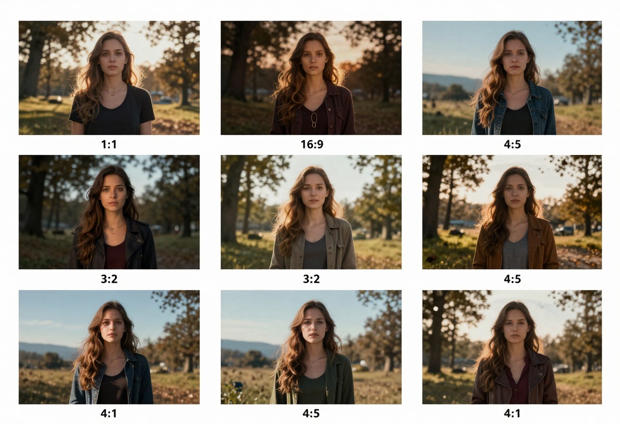 Aspect ratio options display