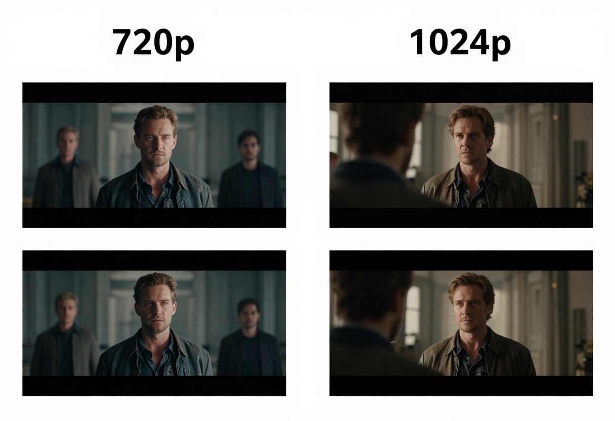 Quality comparison between standard and high resolution