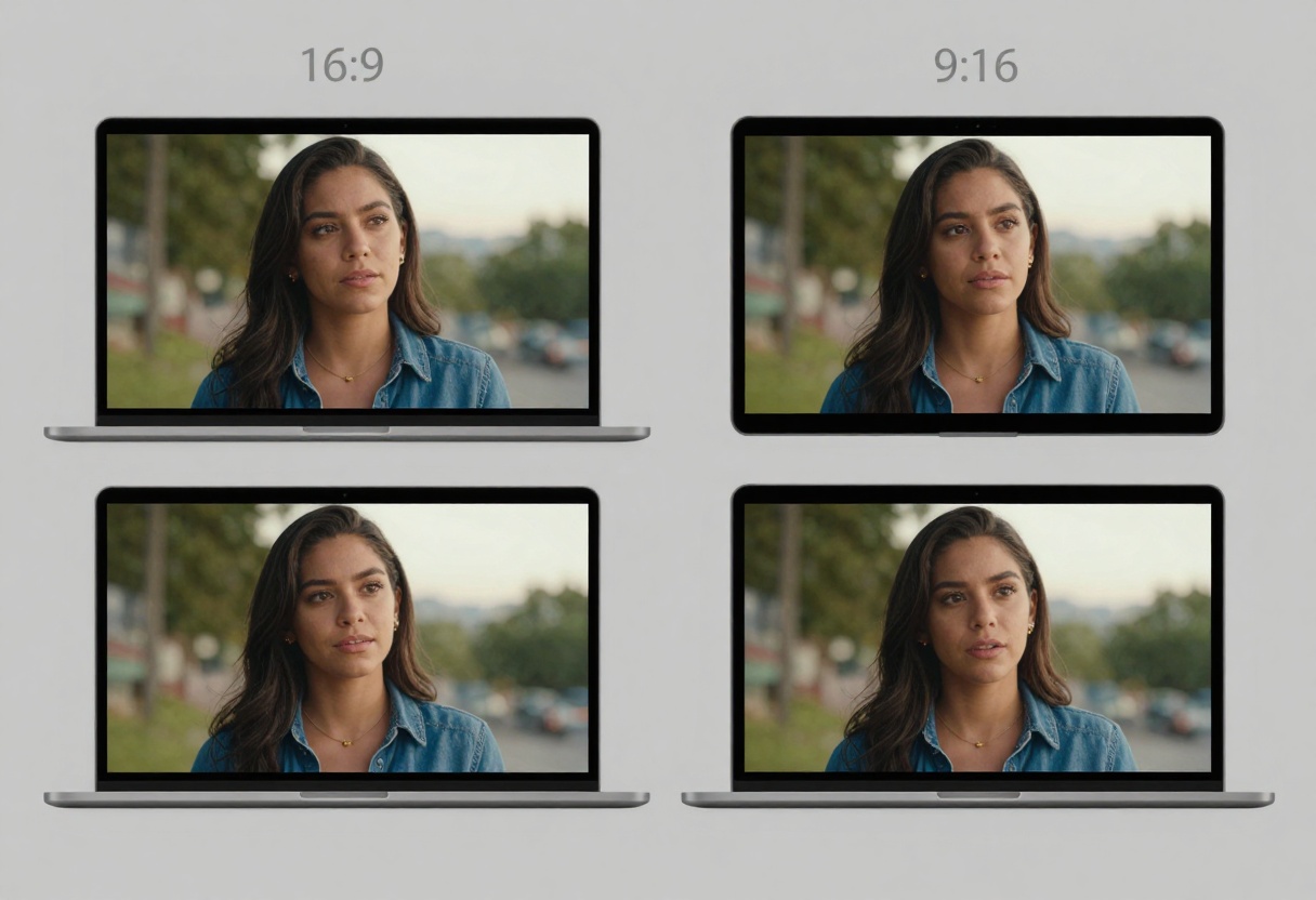 Landscape and portrait video format comparison