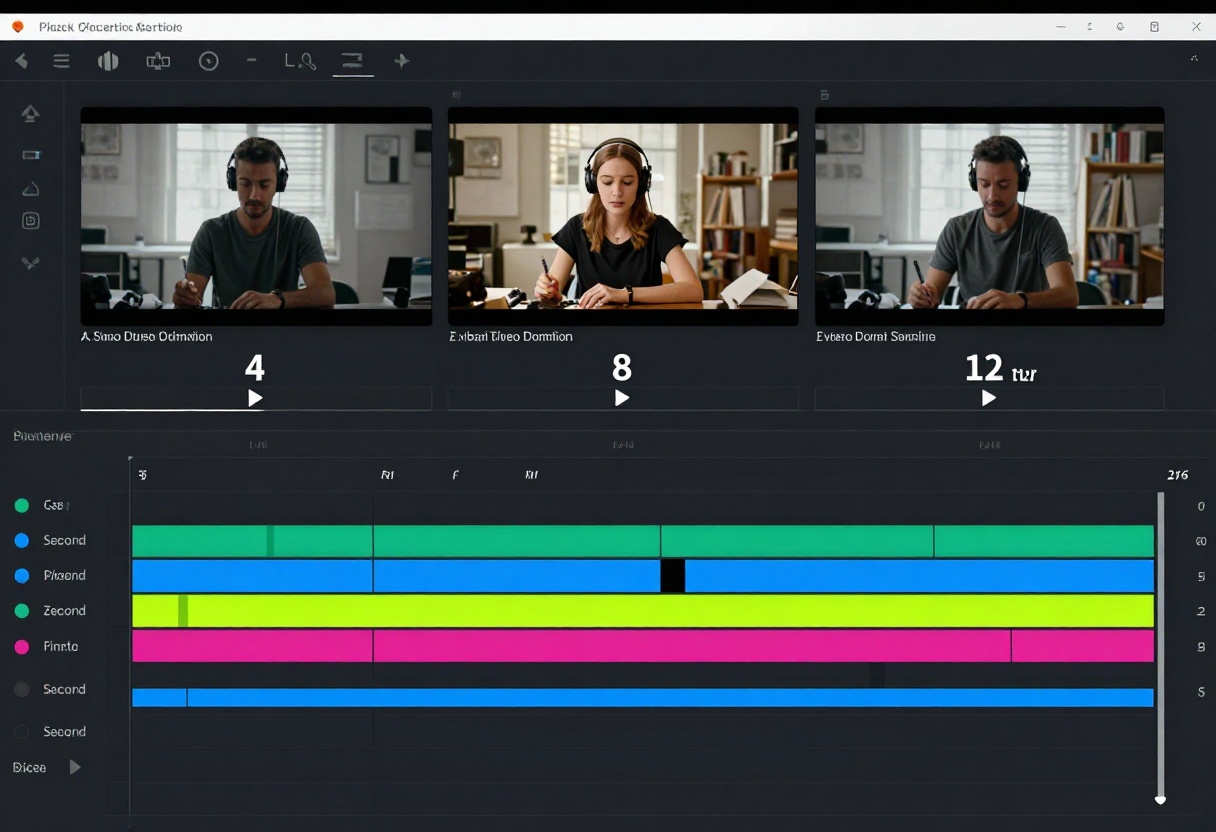 Timeline visualization showing different video duration options