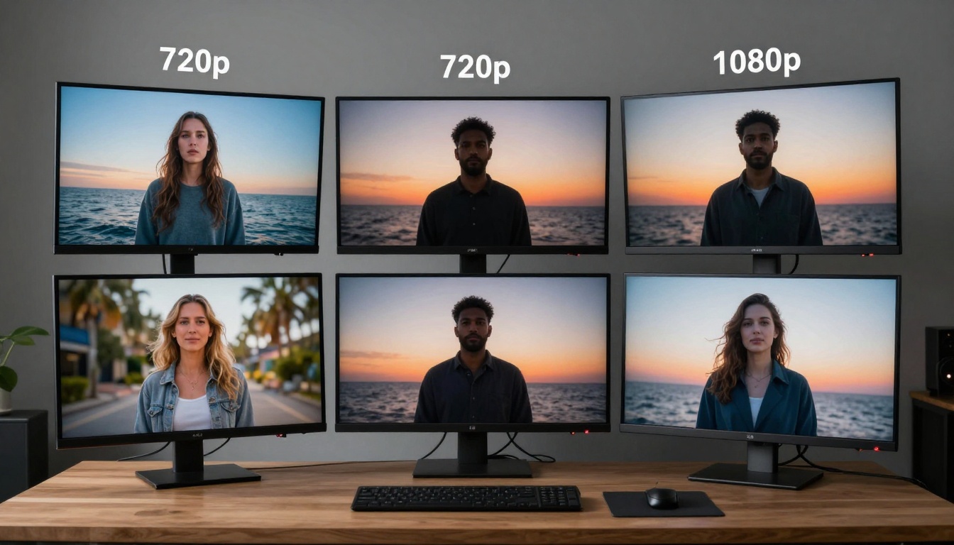 Comparison of resolution options across different displays