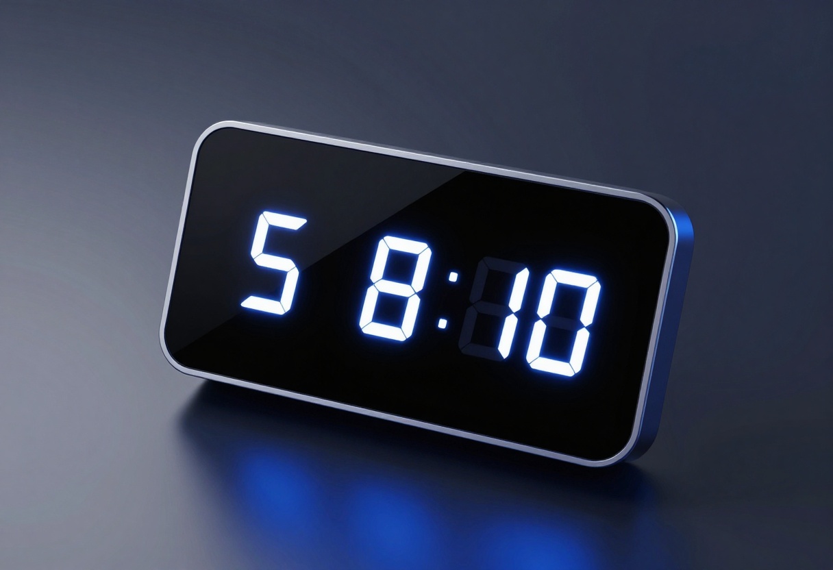 Digital timer interface showing duration options Digital timer interface showing duration options