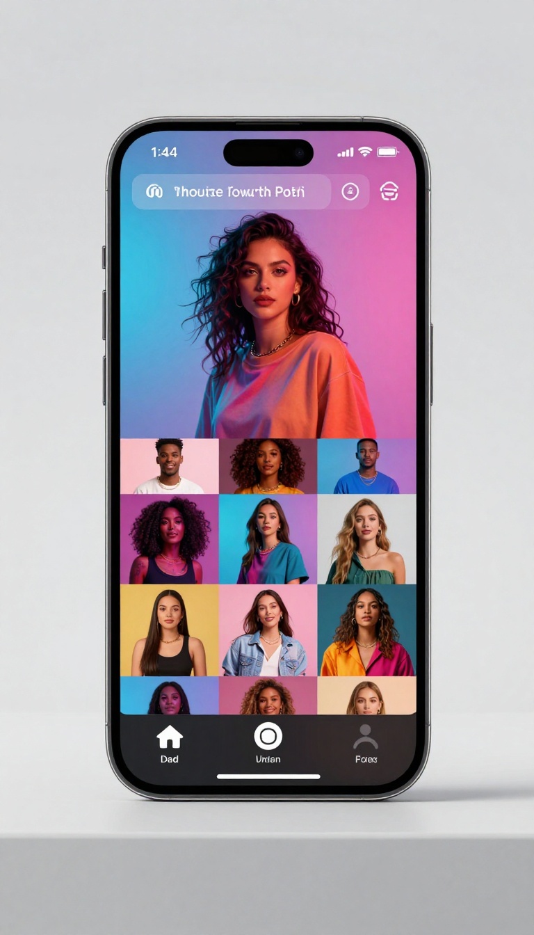 Smartphone displaying vertical social media video content Smartphone displaying vertical social media video content