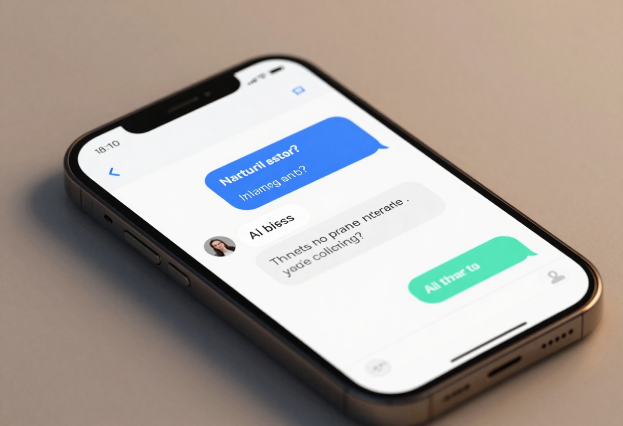 AI chatbot interface on smartphone