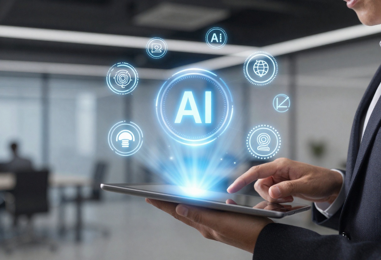 Digital transformation concept with AI technology