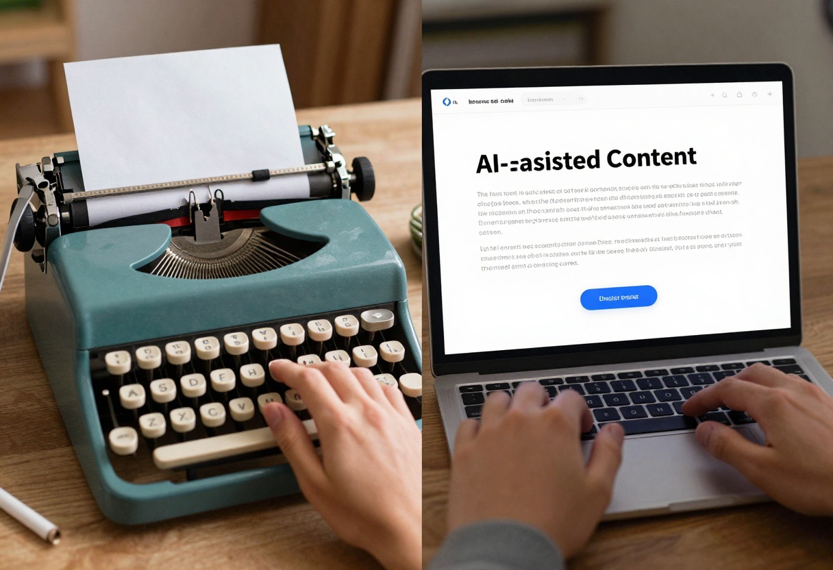 Comparison of traditional vs AI-assisted writing
