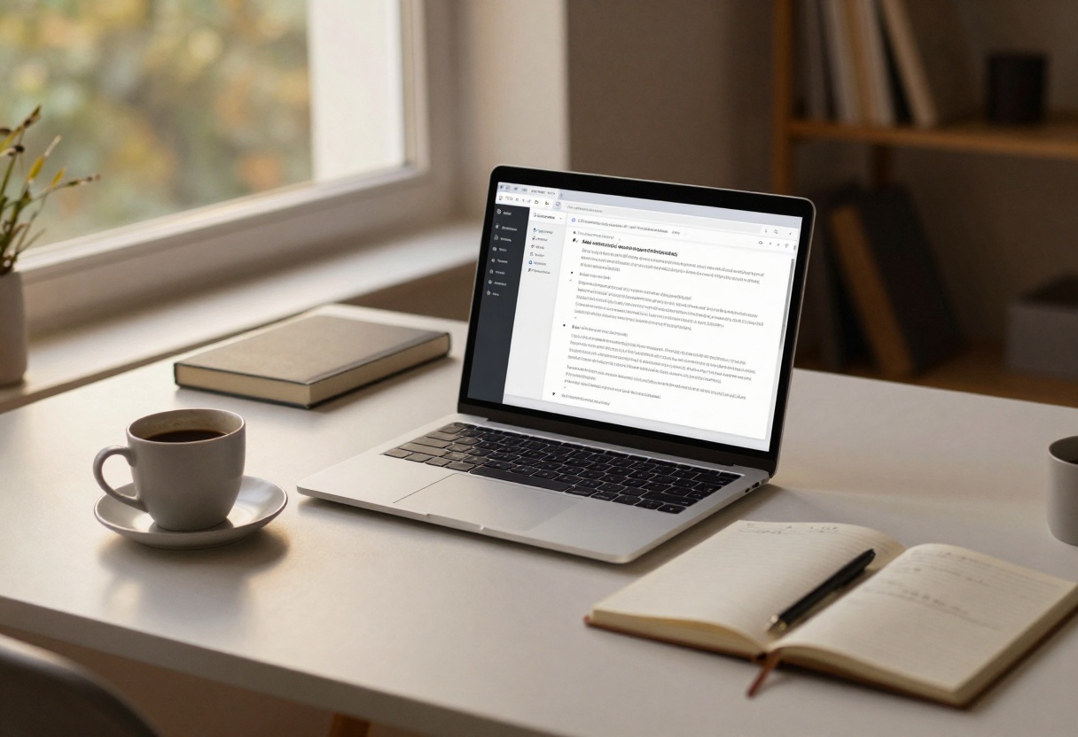 Professional writing workspace Professional writing workspace