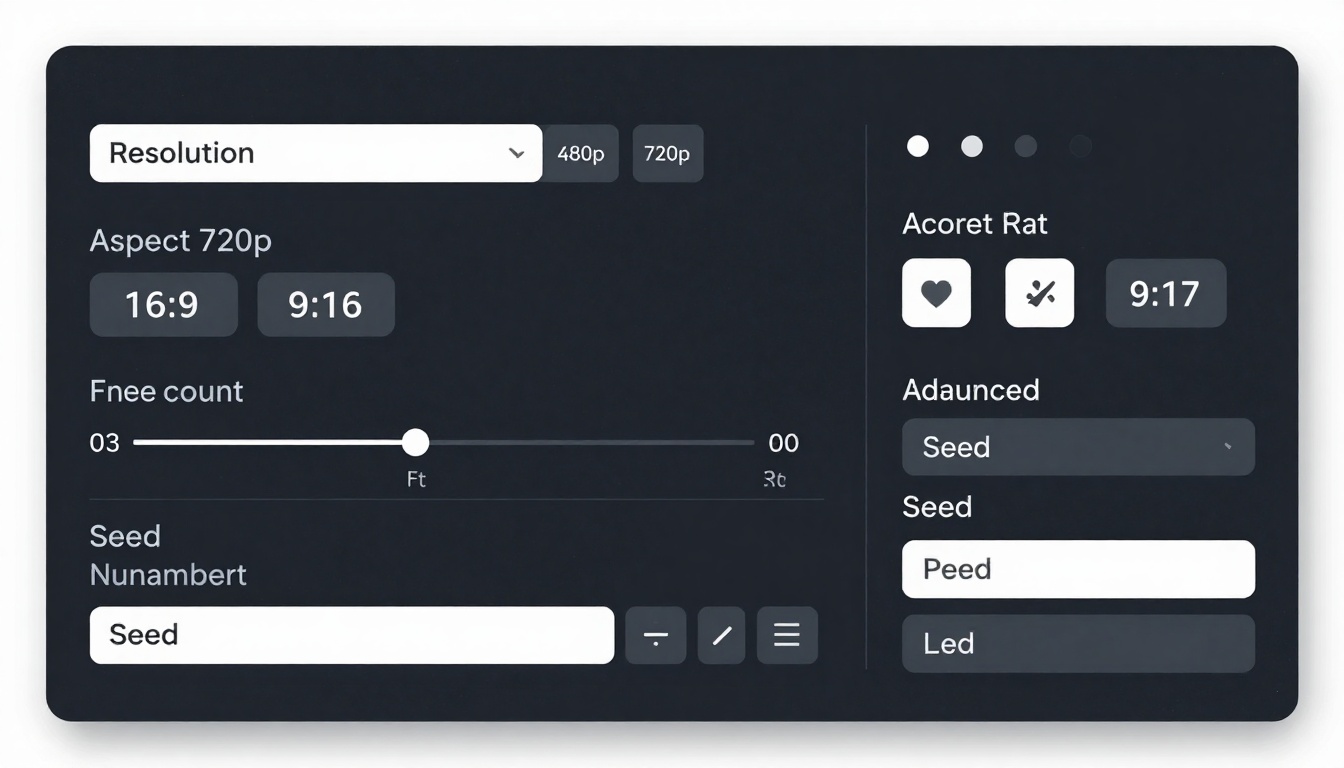 Detailed parameter control panel with adjustable settings