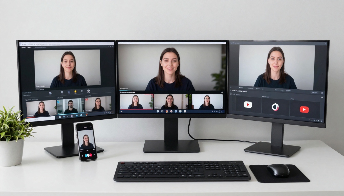 Social media video creation workspace