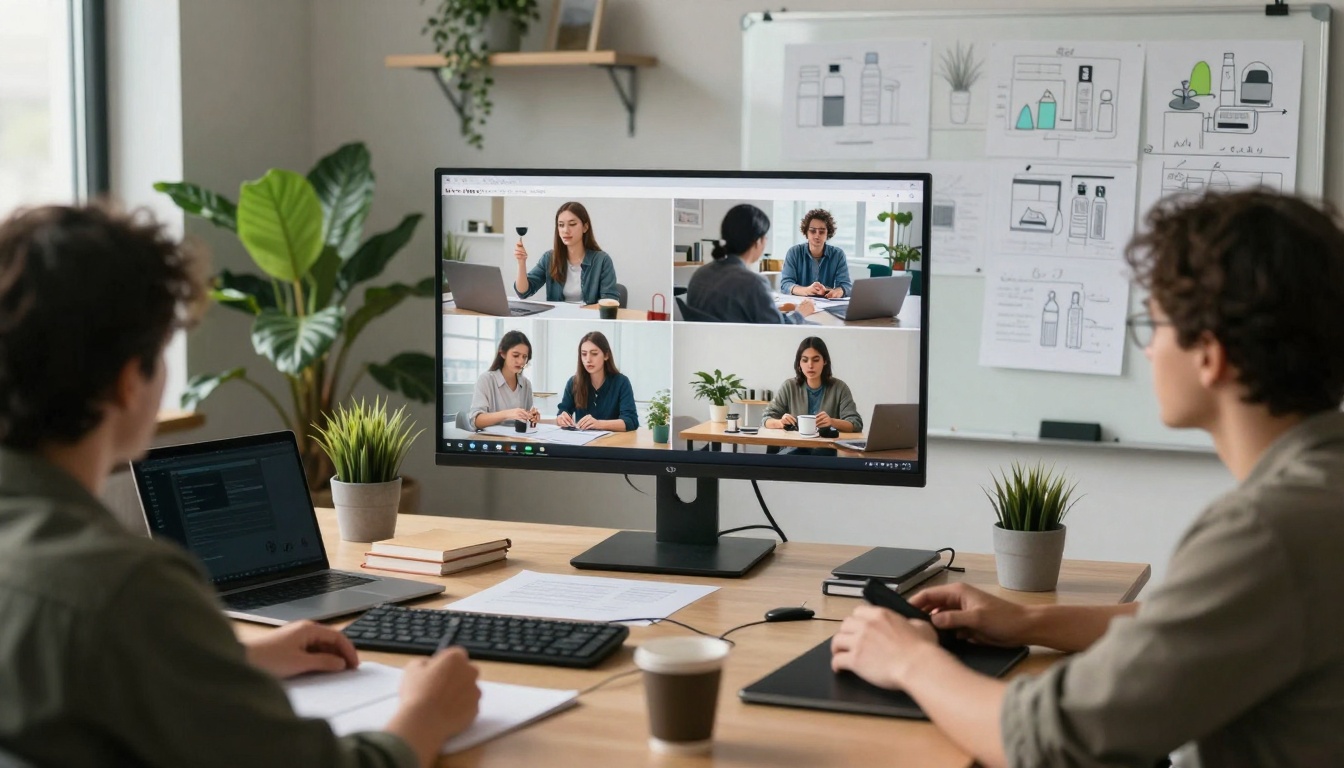 Marketing agency video production session