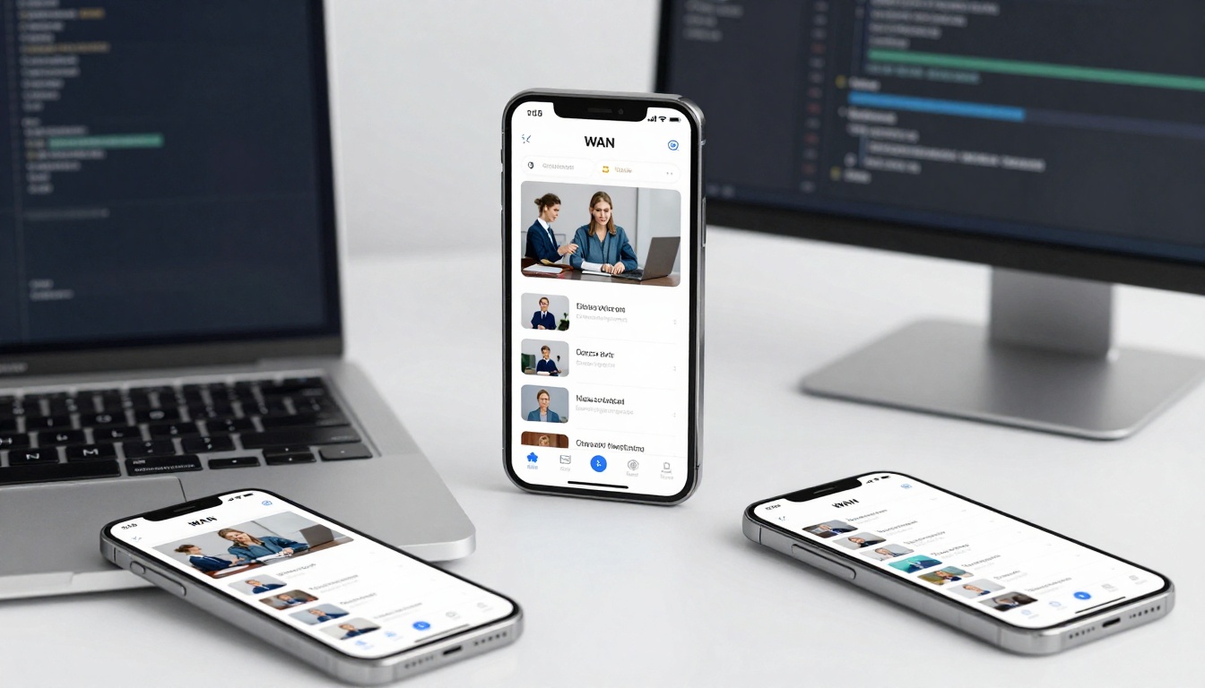 Mobile app interface animations