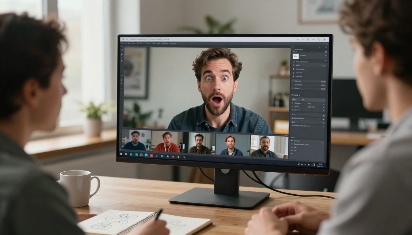 Professional video creator amazed by AI-generated footage