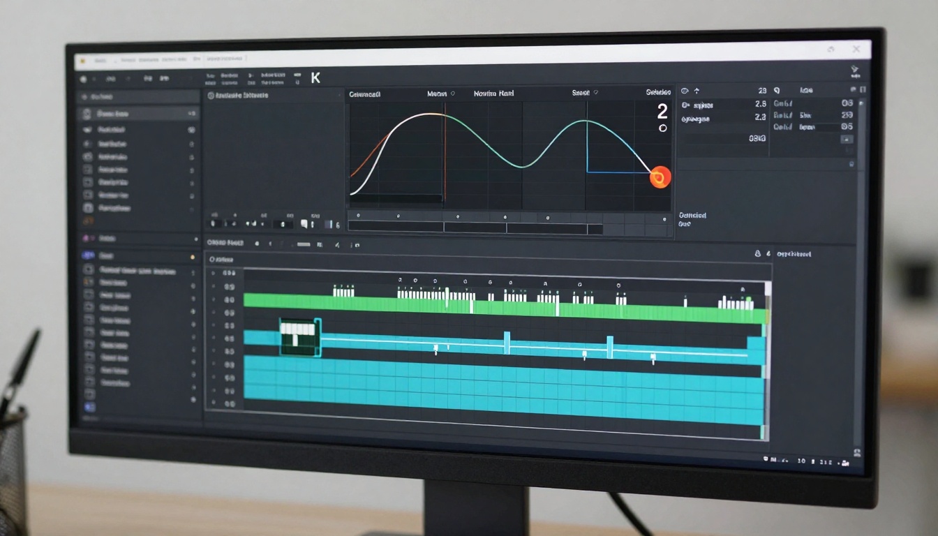 Motion path curves and keyframes in video editing software