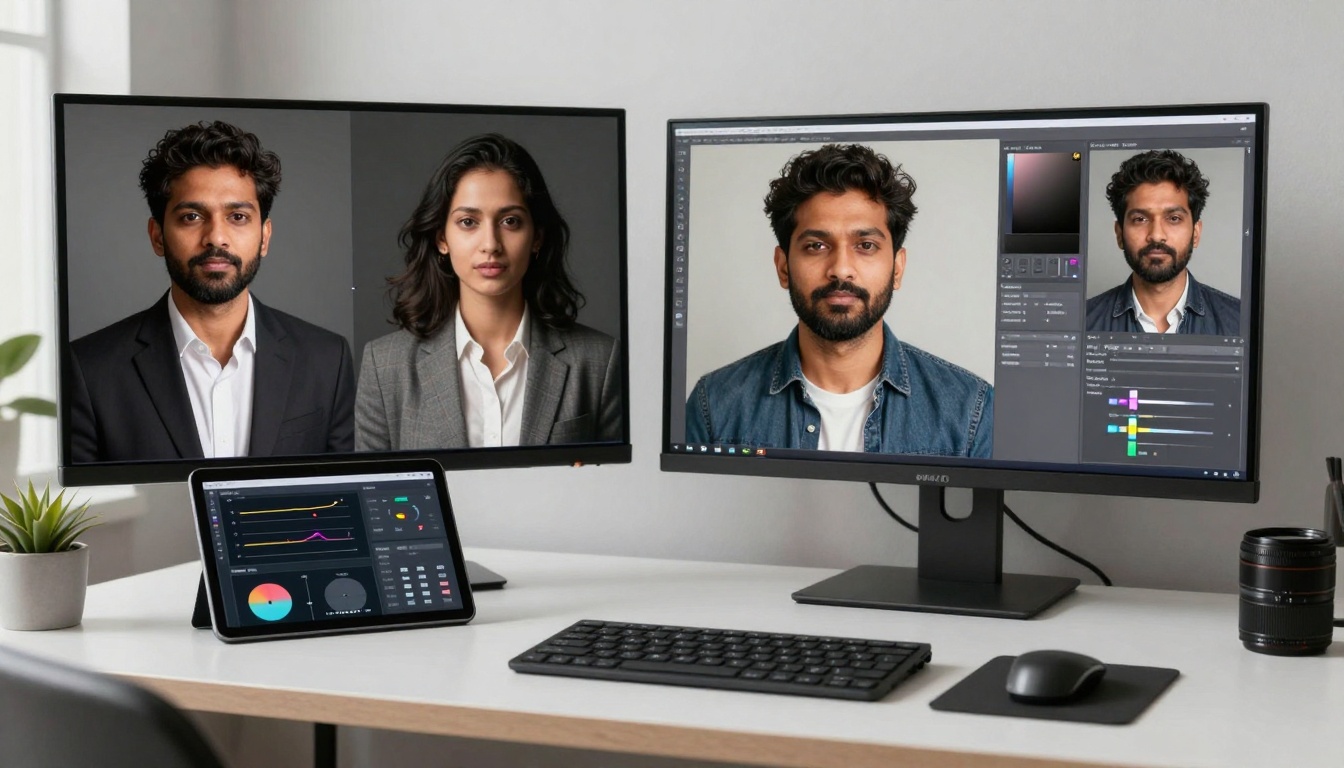 AI art transformation comparison workspace