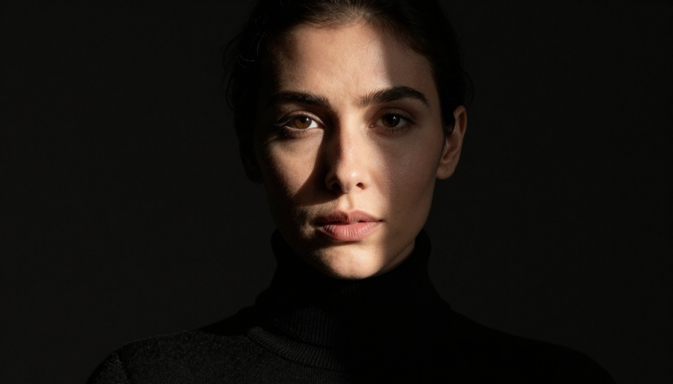 Dramatic lighting portrait