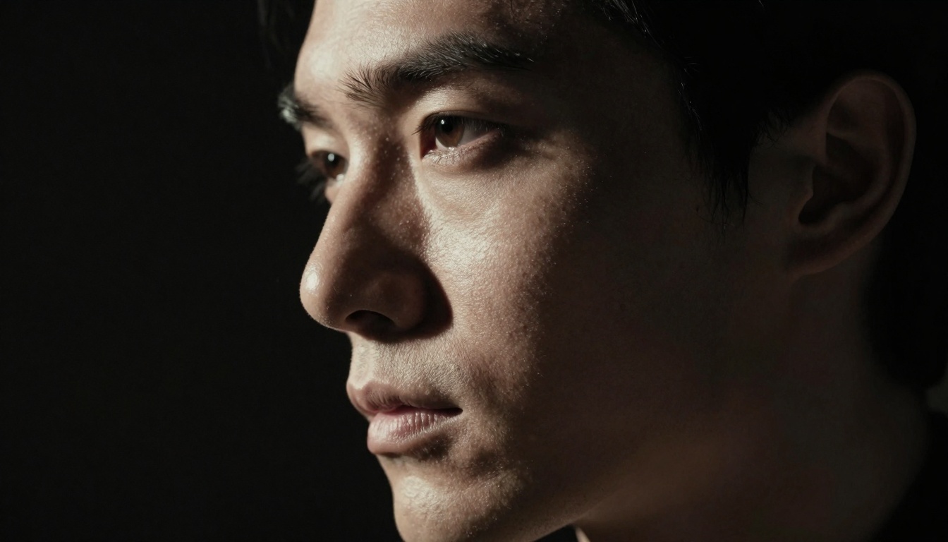 Profile Shot Dramatic Side Lighting