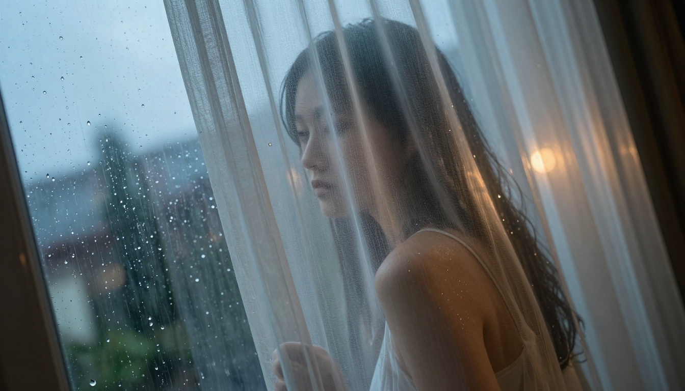 Rainy window scene