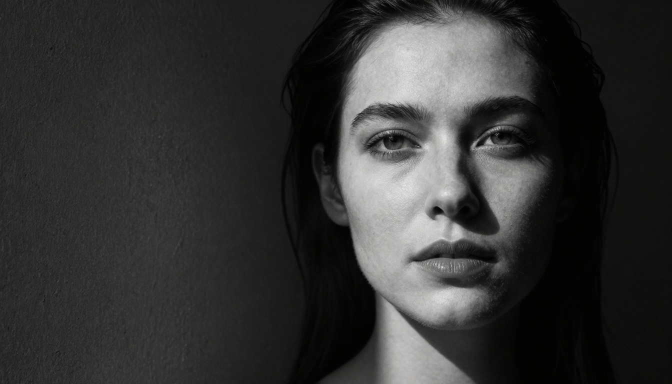 Split lighting portrait