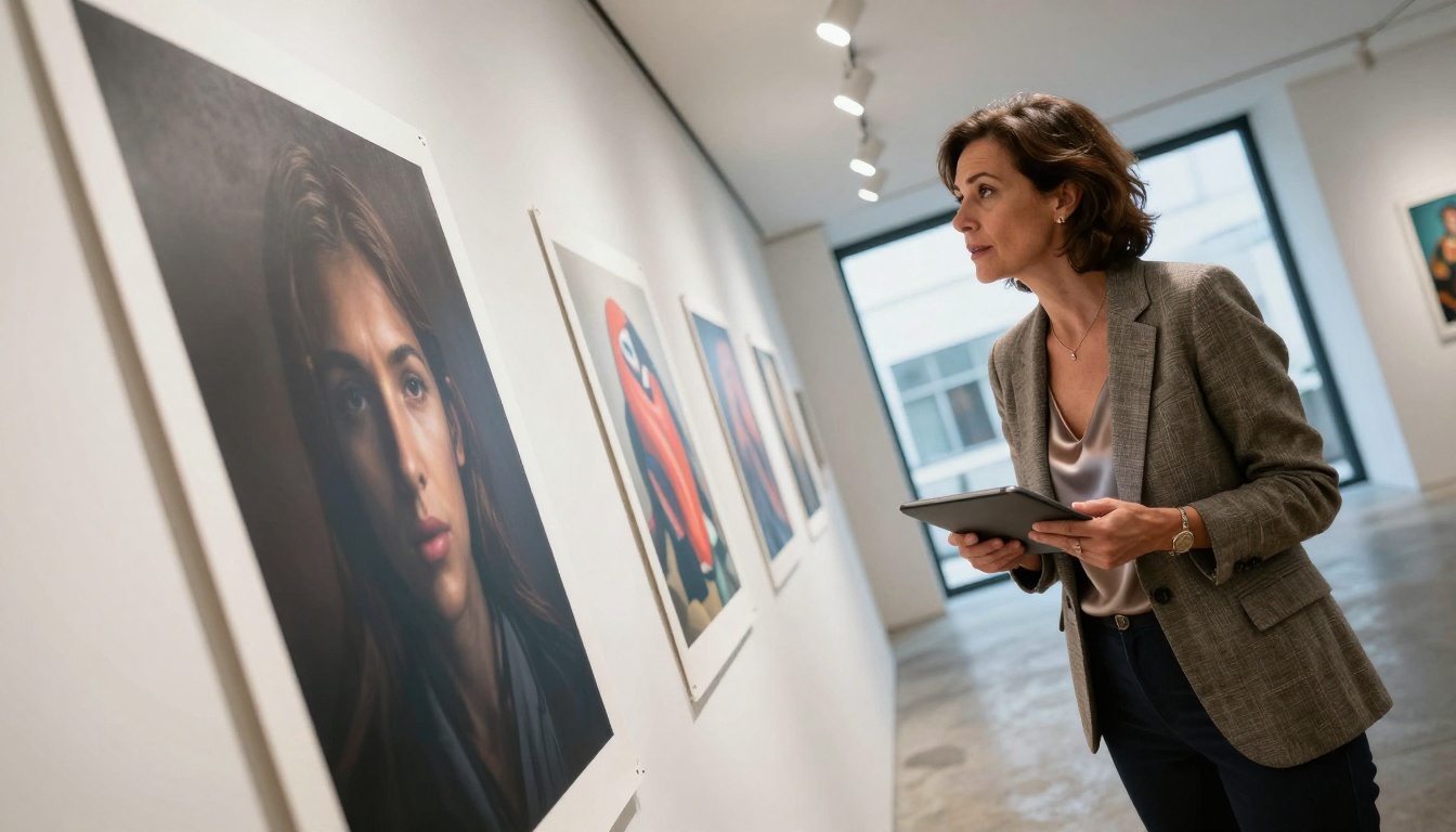 Creative director in art gallery Creative director in art gallery