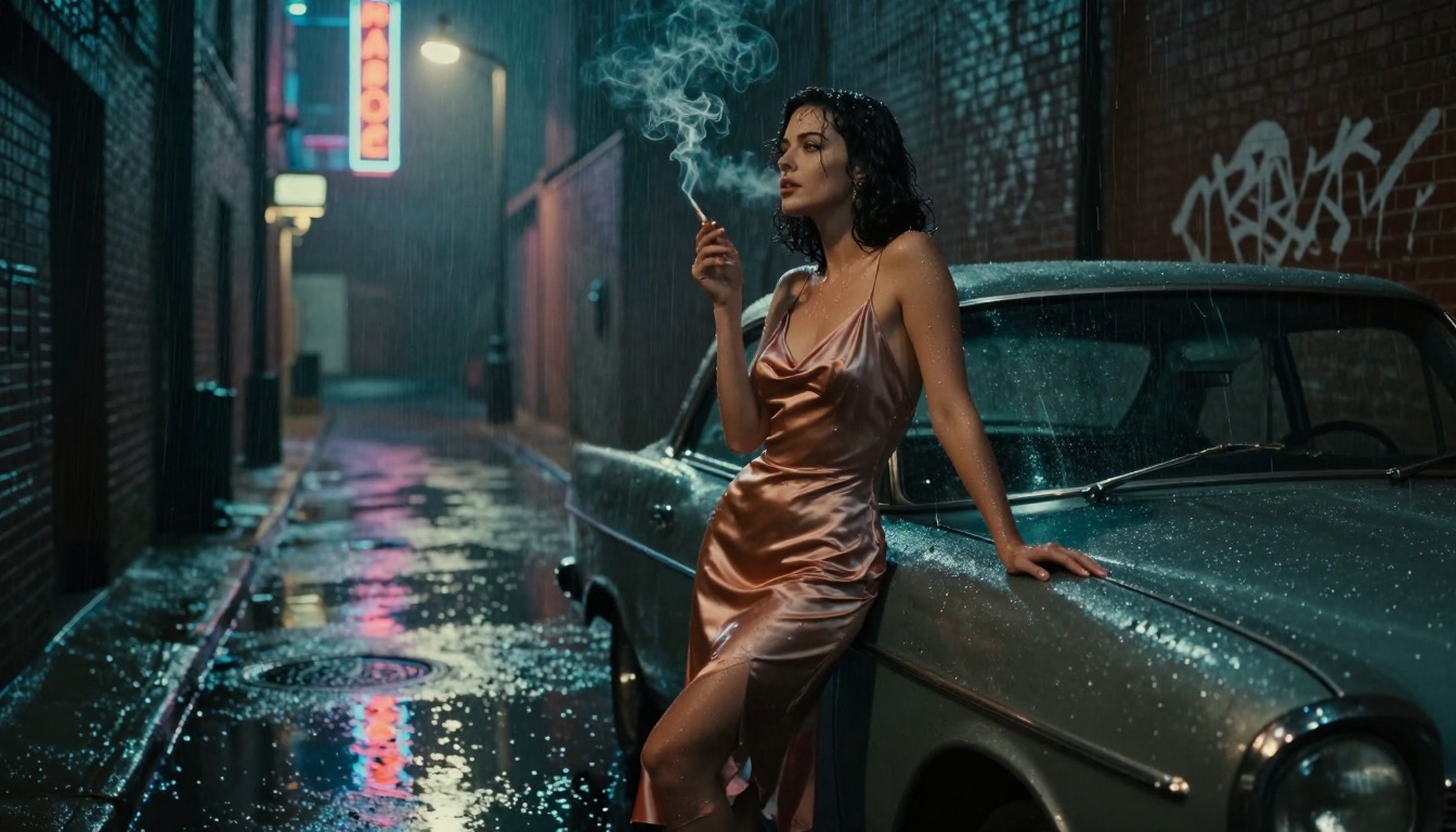 Film noir cinematic still