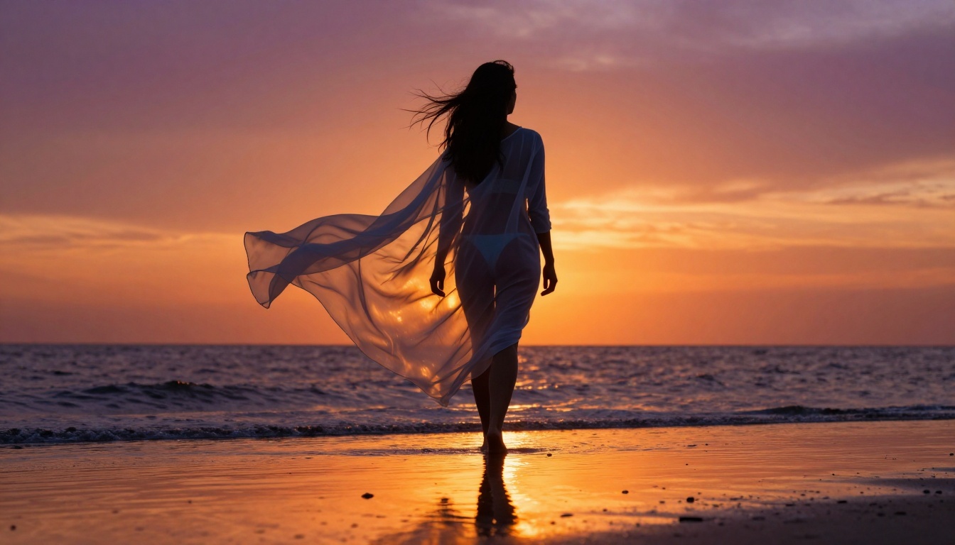 Beach Sunset Silhouette NSFW