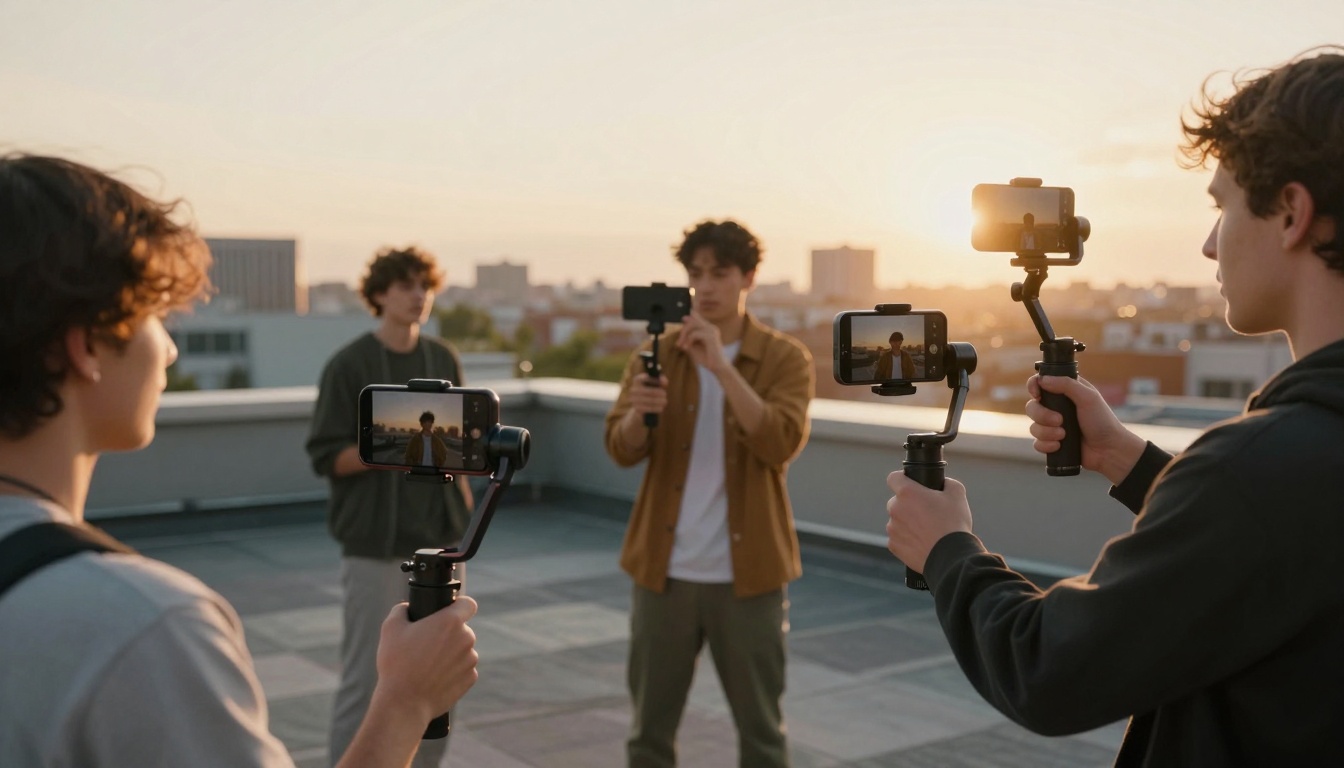 Team Vertical Filming Scene