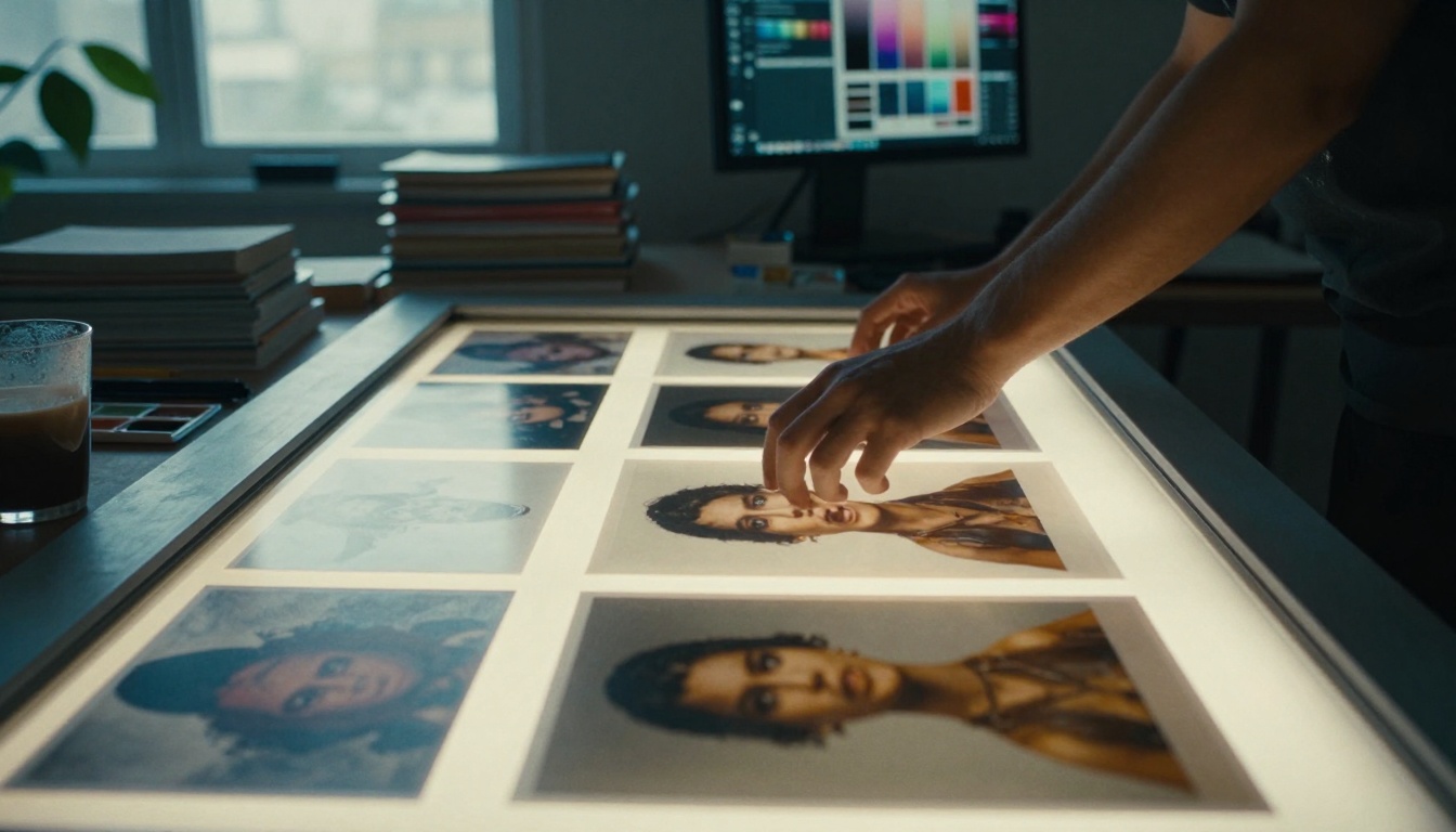 AI Artist Workspace Low Angle